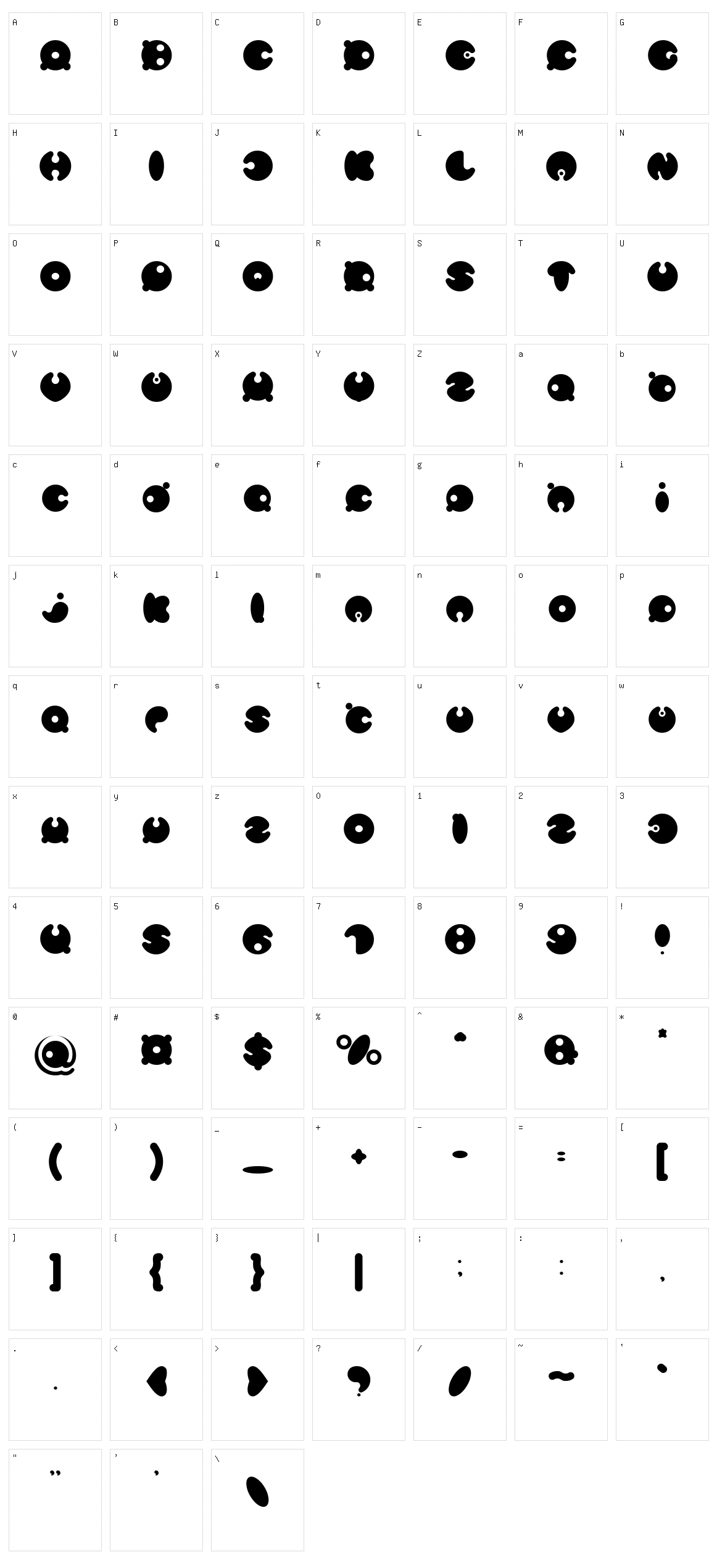 Masterpanda Character Set