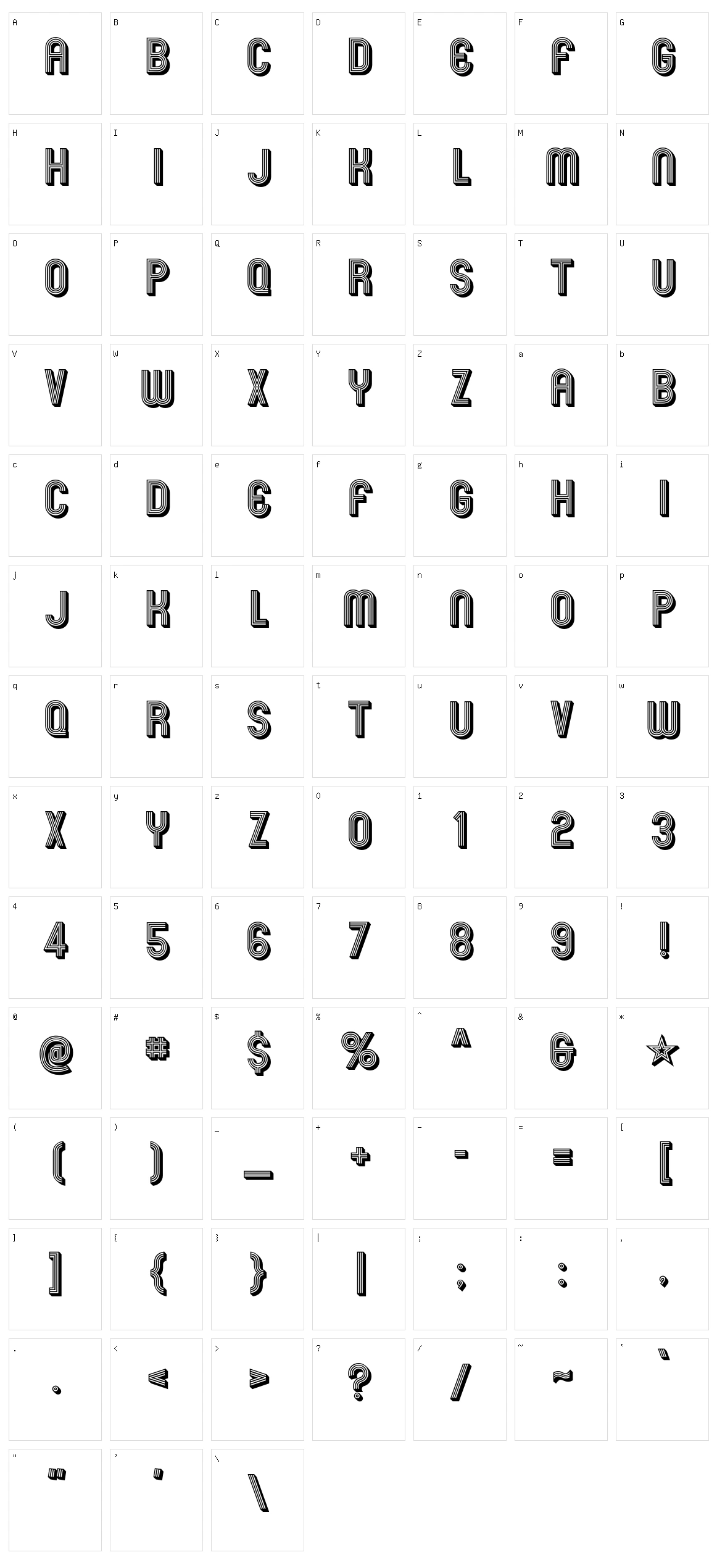 Mexcellent Character Set