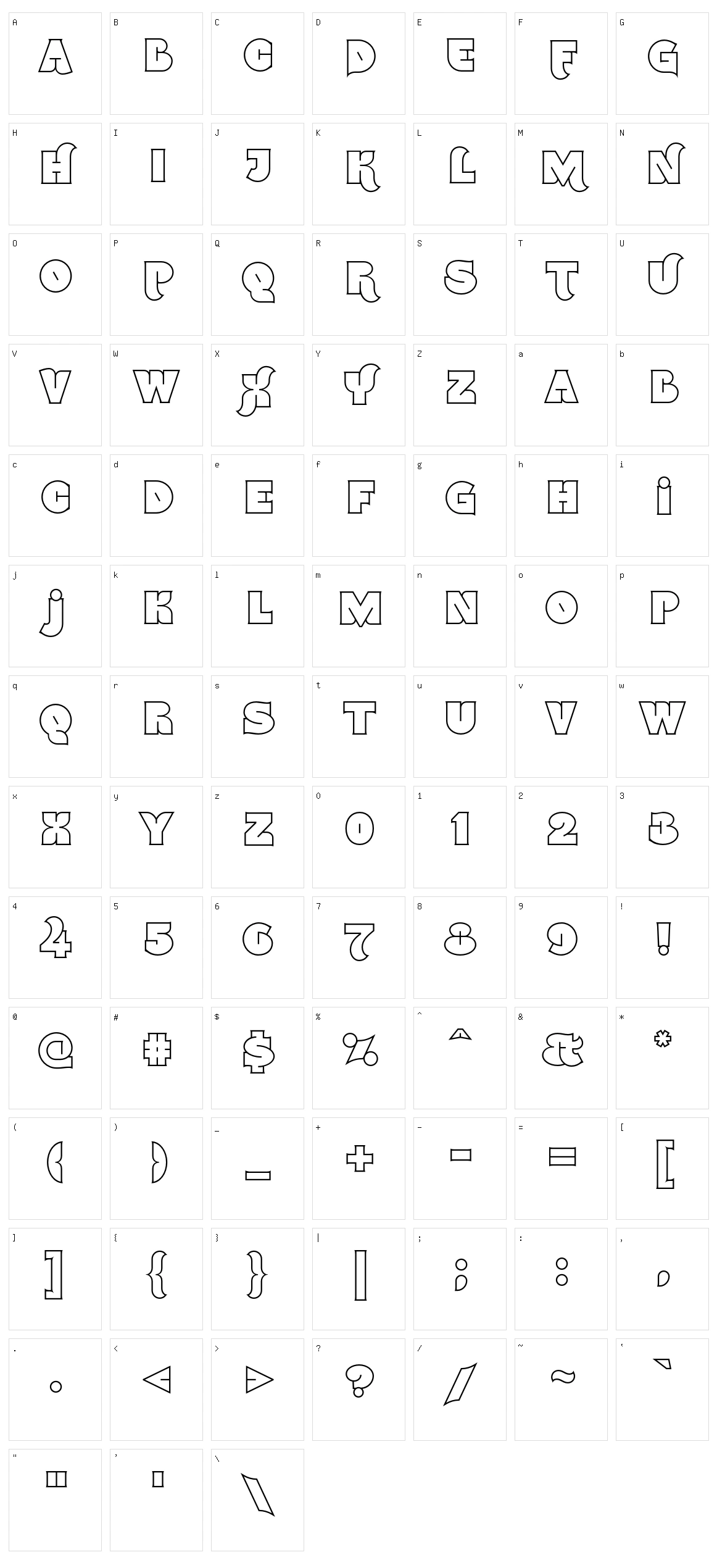 Namskout Character Set