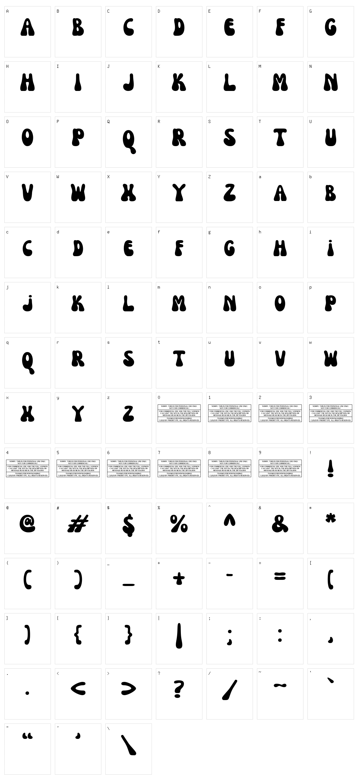 Nectarine Character Set