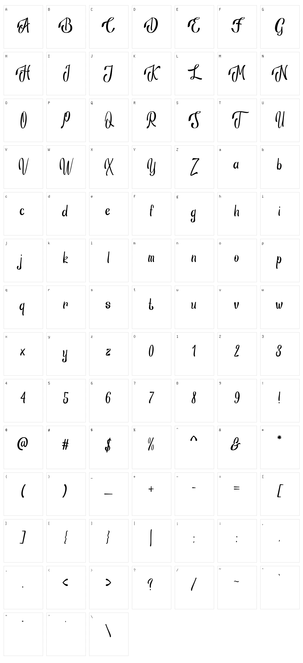Ansagia Metta Character Set