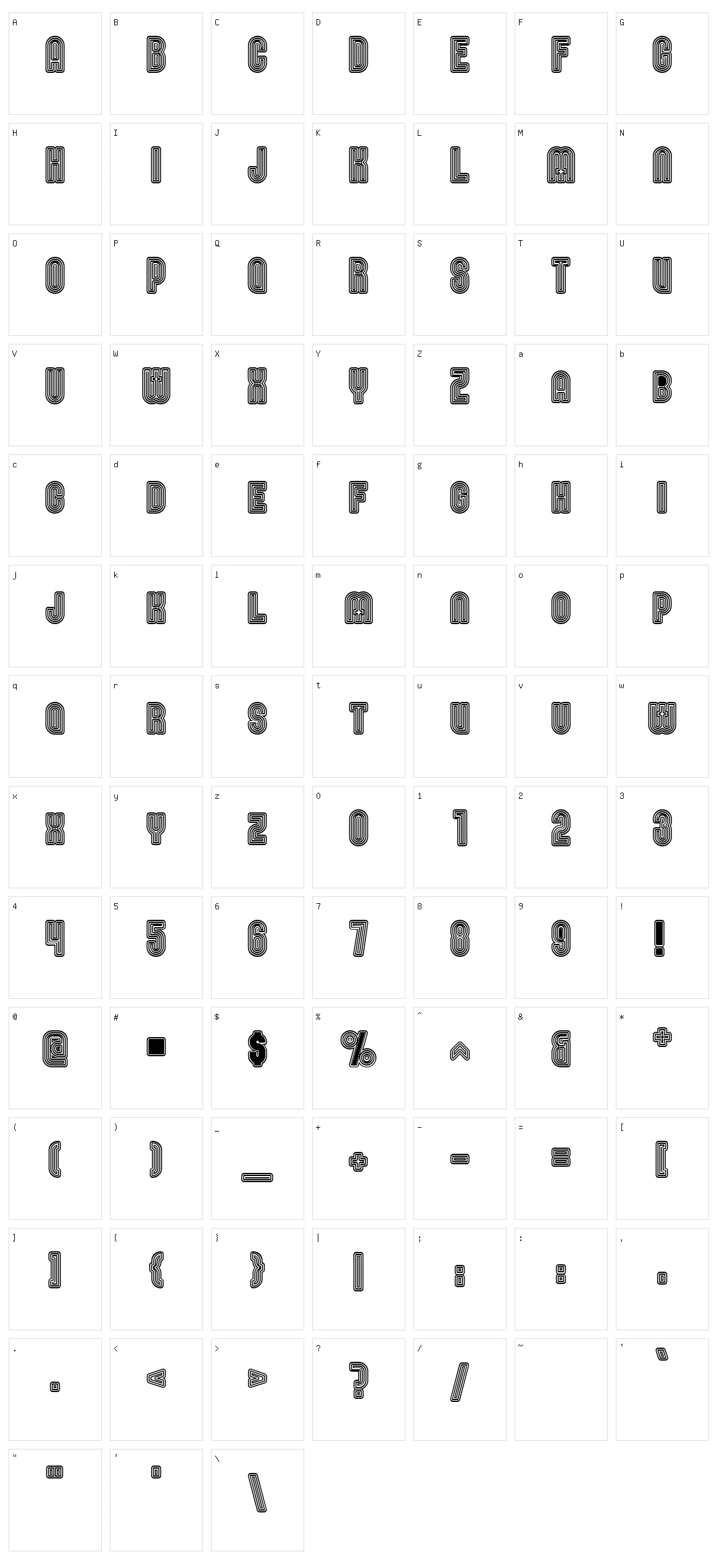 Nomitais Character Set