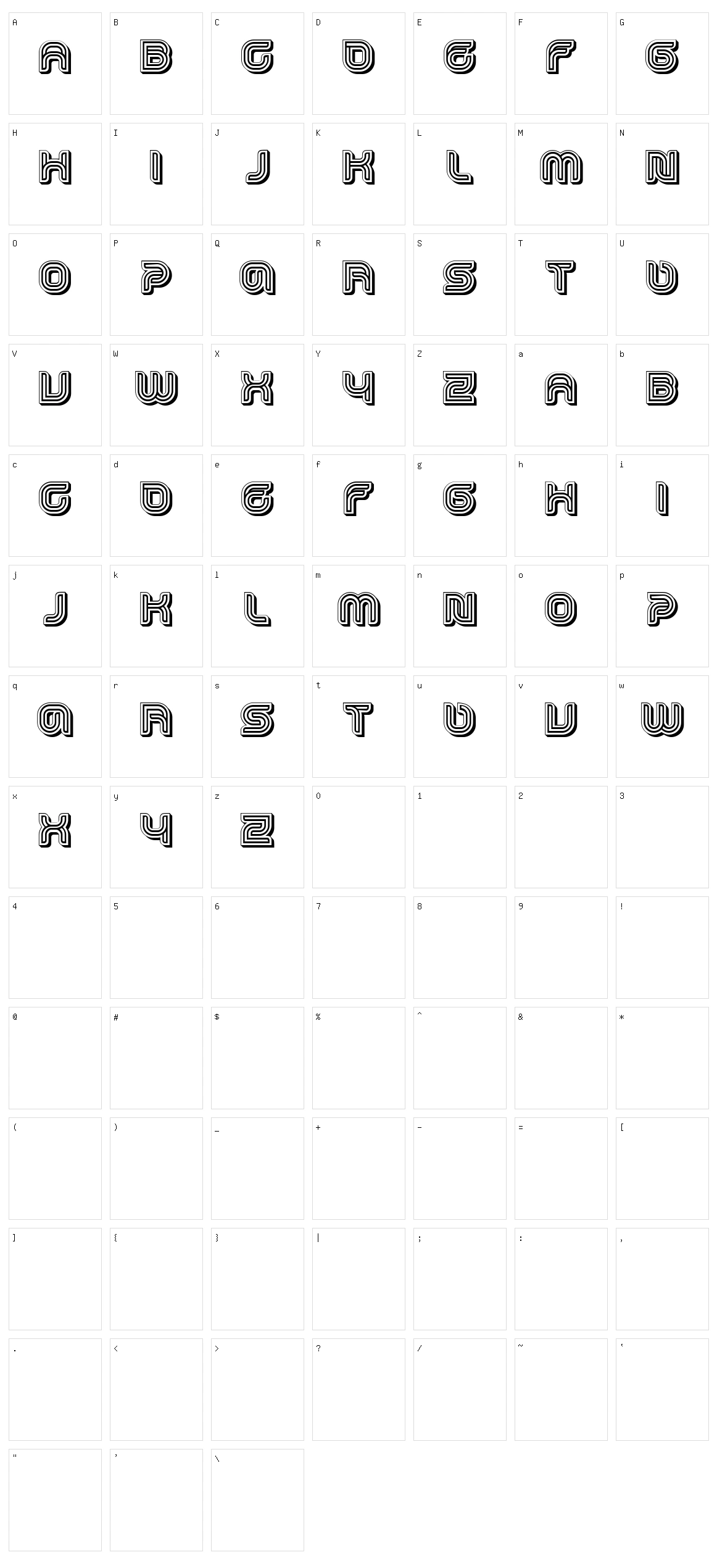 Numbers Character Set