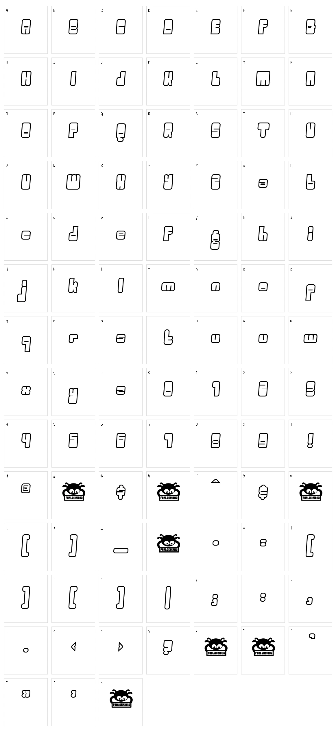 Oggle Character Set