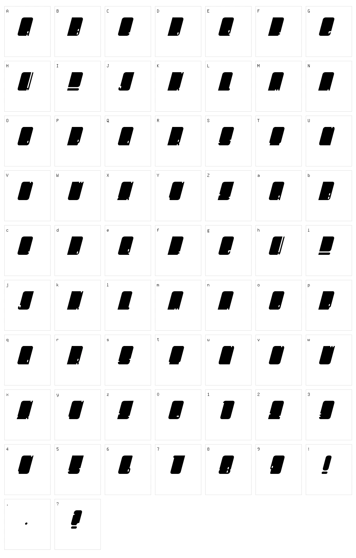 Oh Mega Sigh Character Set