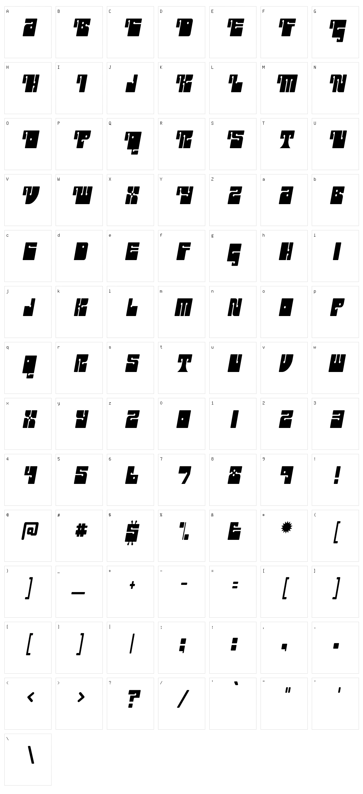 Outright Character Set