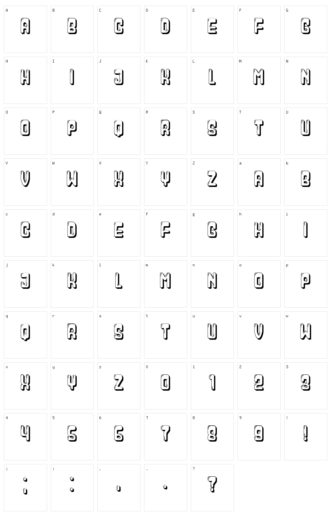 Paraglide Character Set