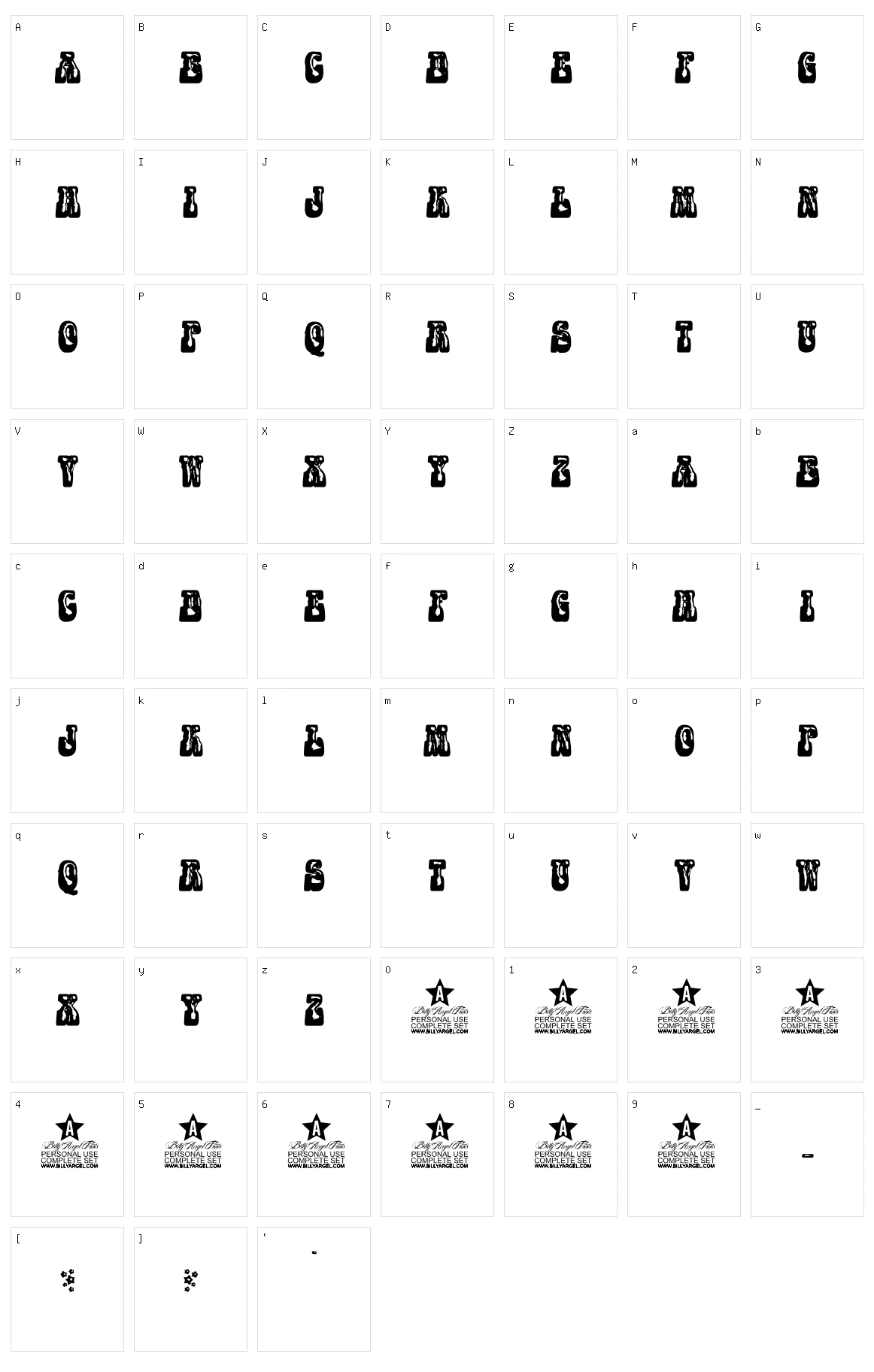 Partyboy Character Set