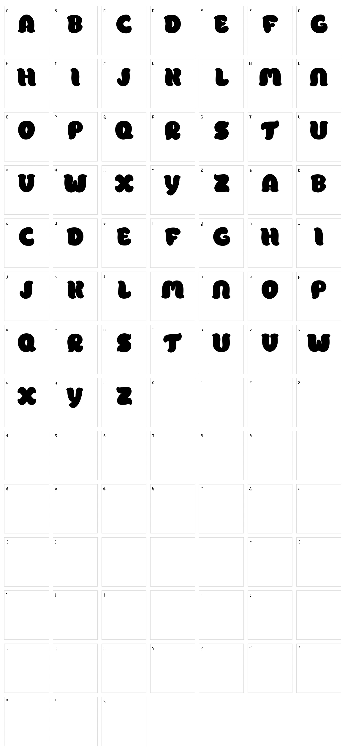 Pomporri Character Set