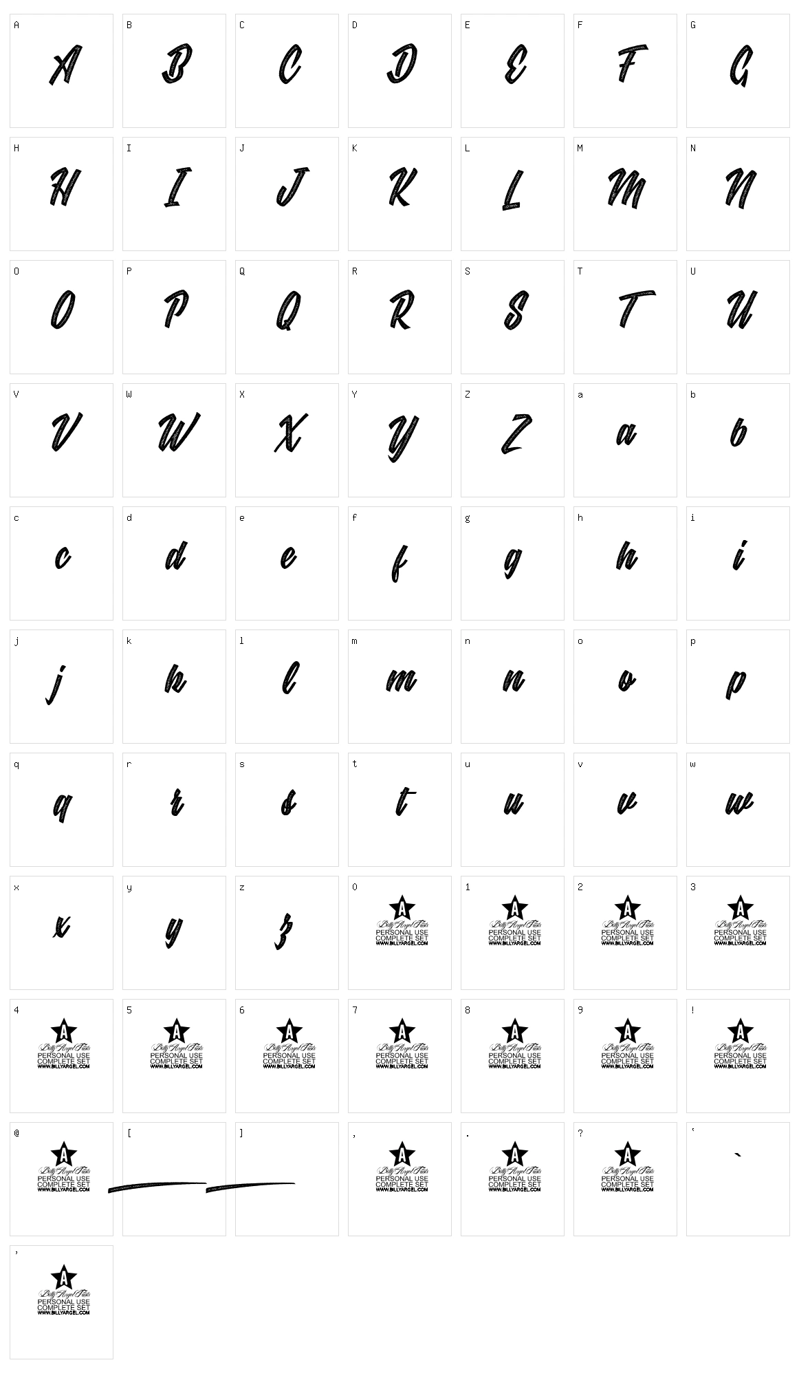 Groovers Character Set
