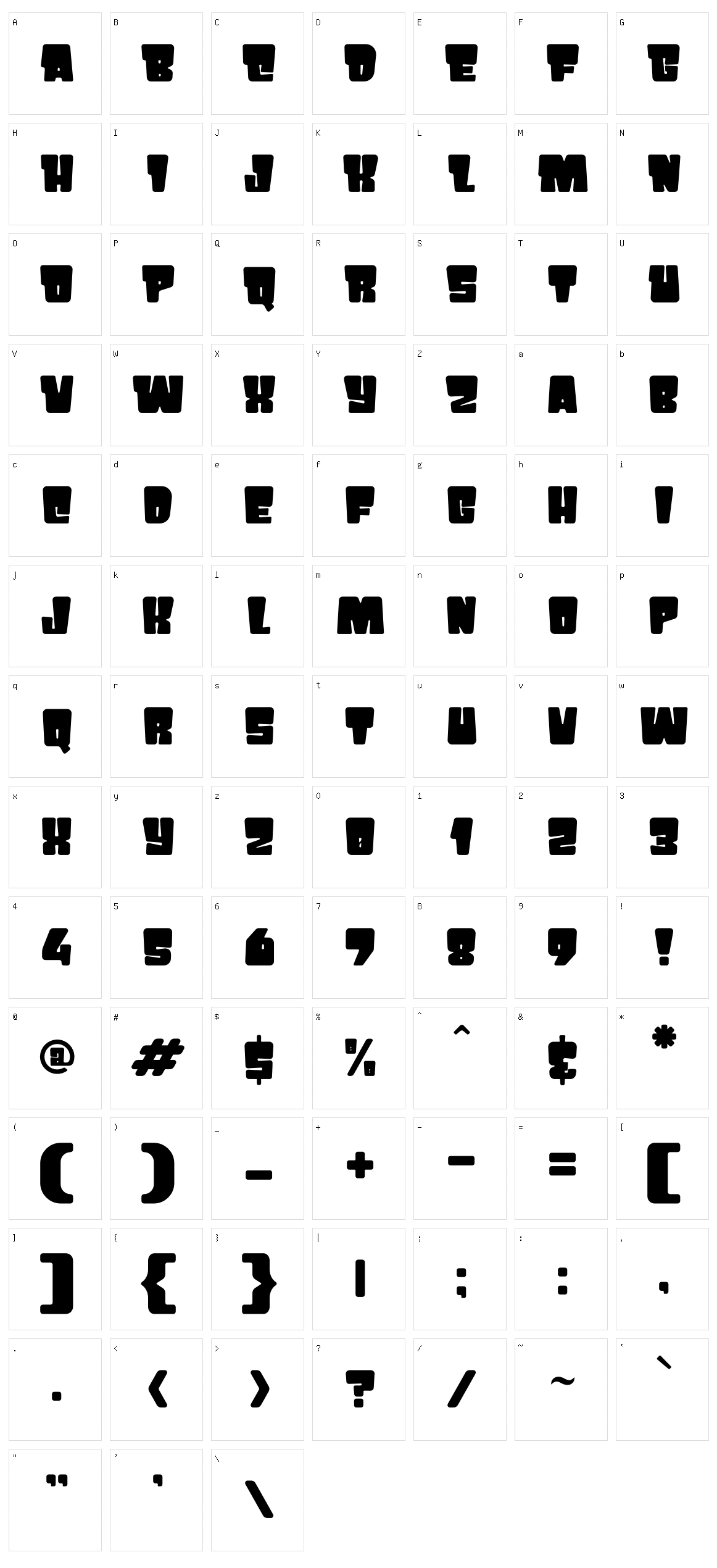 Priko Star Character Set