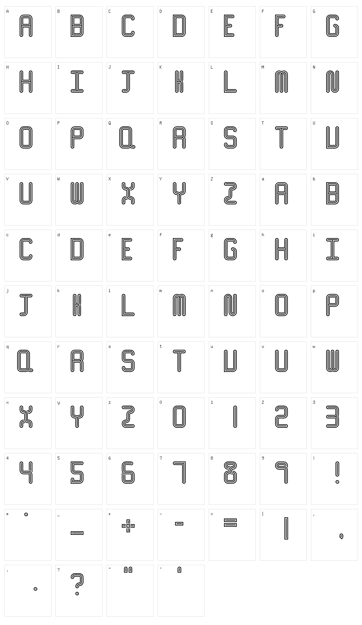 Prisma Character Set