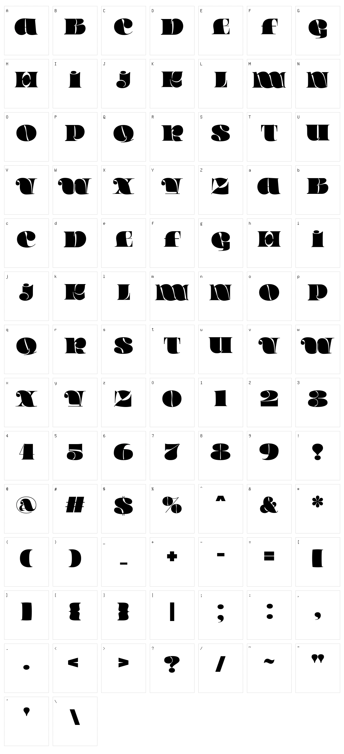 Quarantype Chillout Character Set