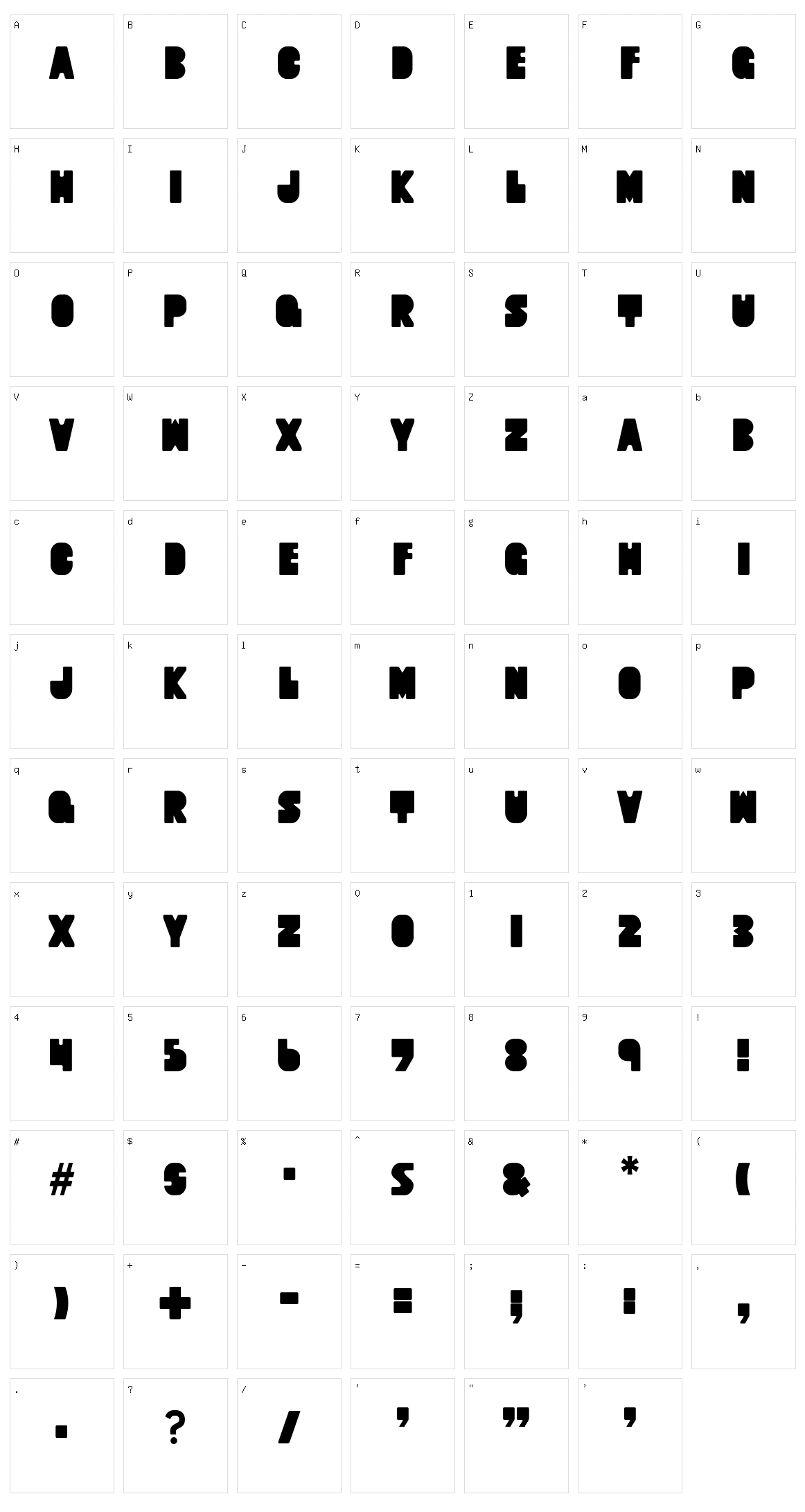 Quart 07 Character Set