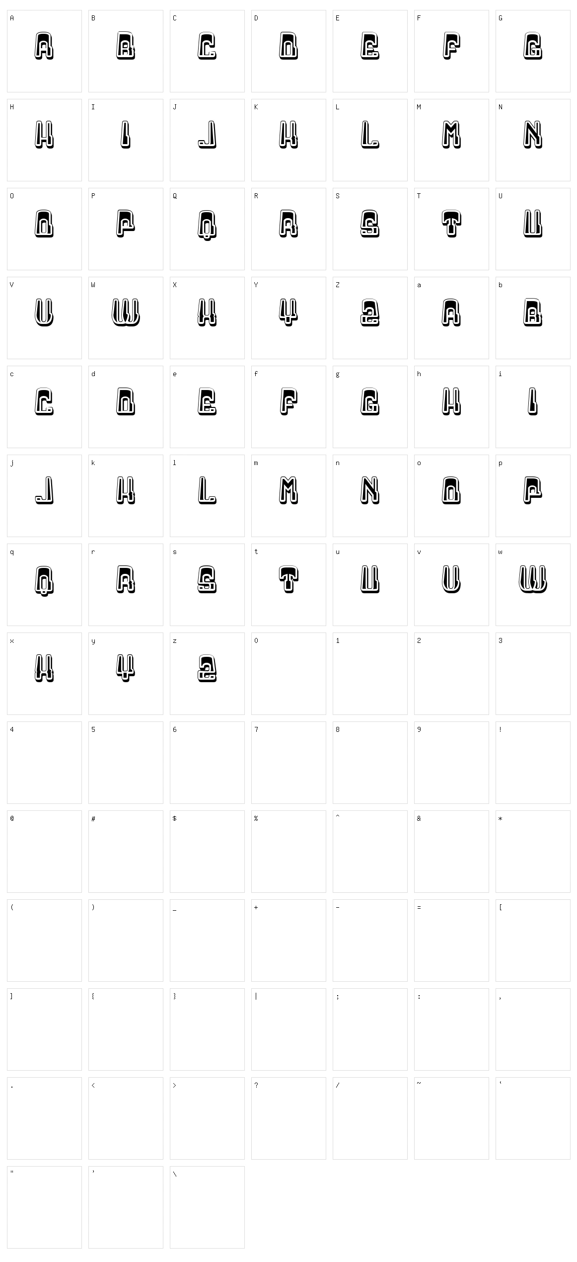 Ragusa Character Set
