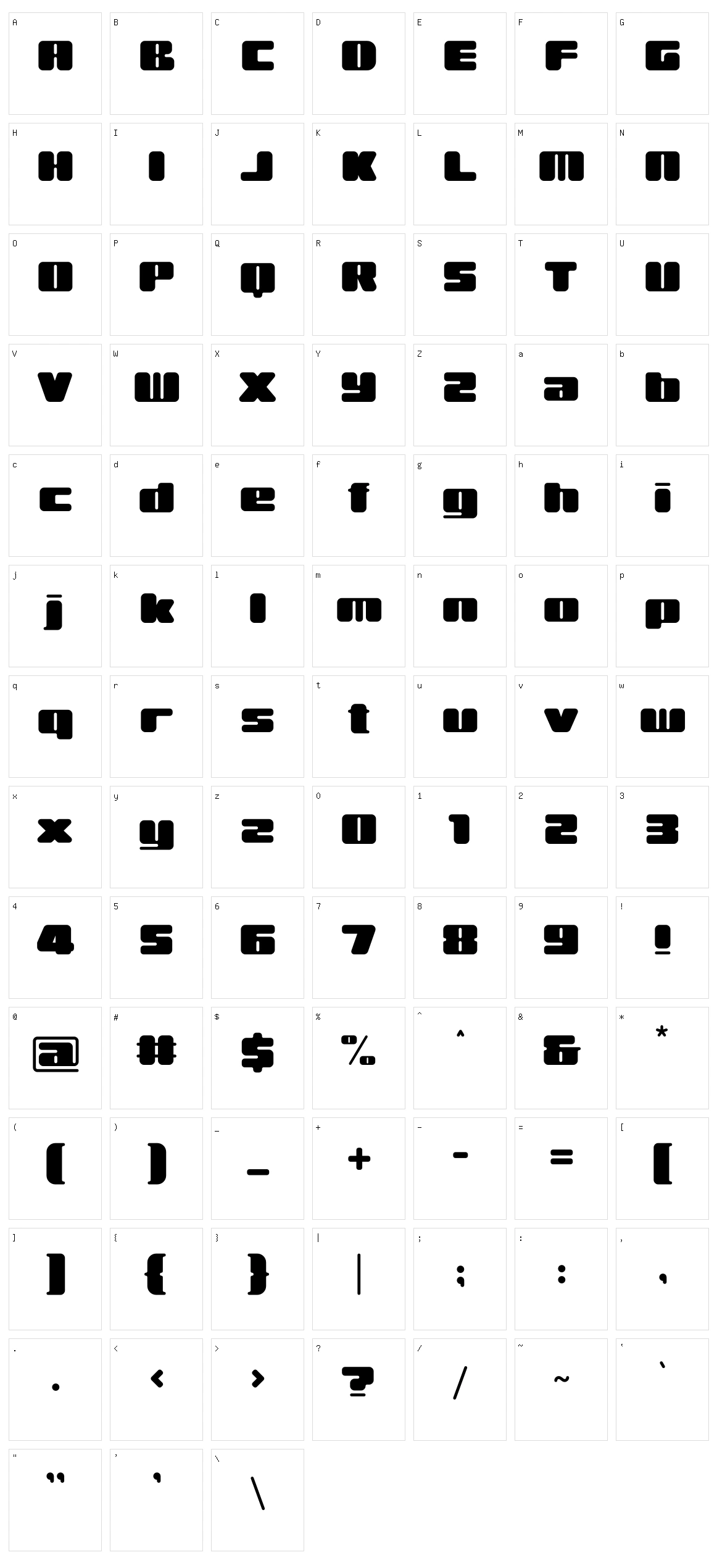 Rahovets Character Set