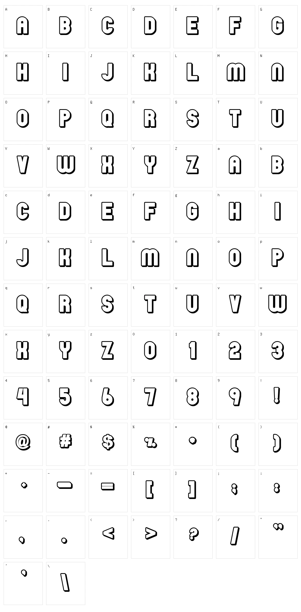 Rainy Days Character Set