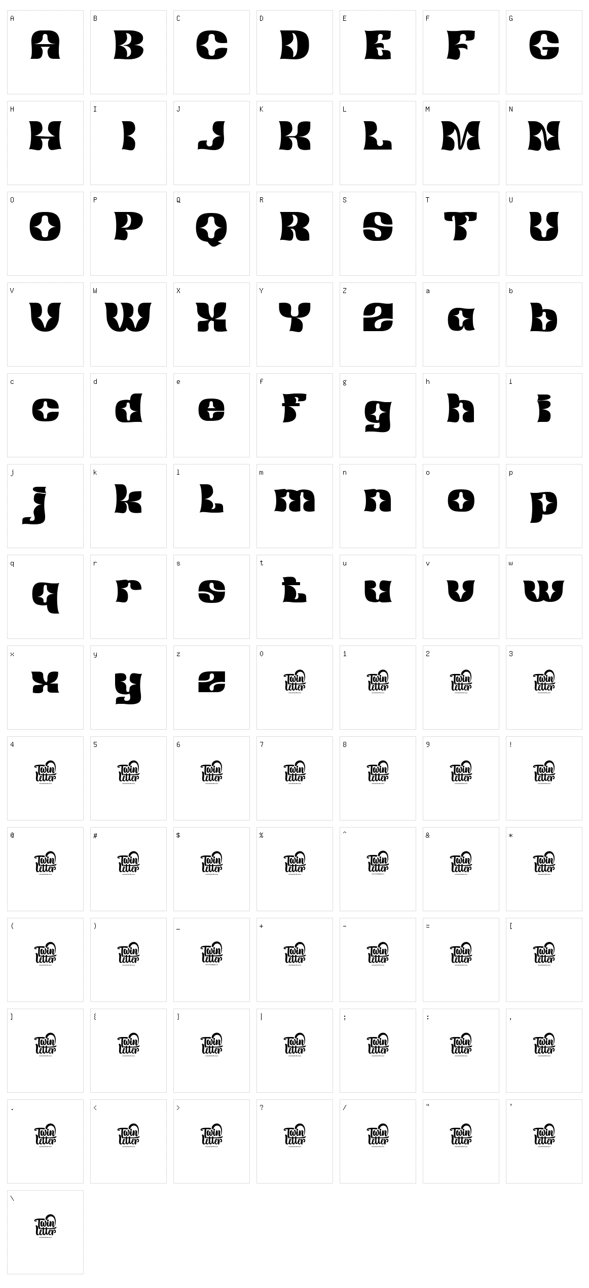 Redsema Character Set