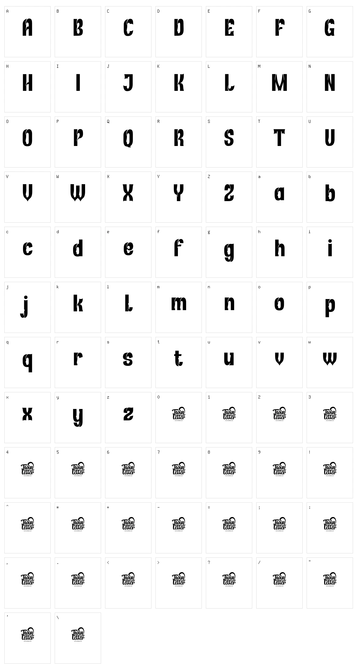 Rekix Black Character Set