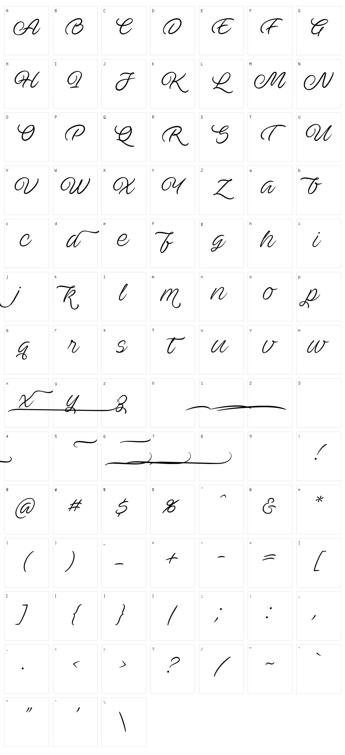 Ave Utan Character Set