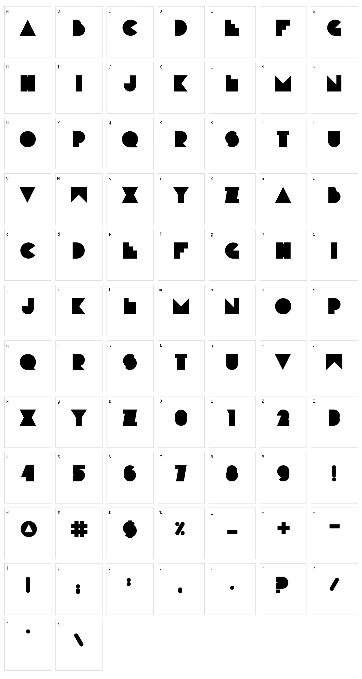 RNS Bobo Dylan Character Set