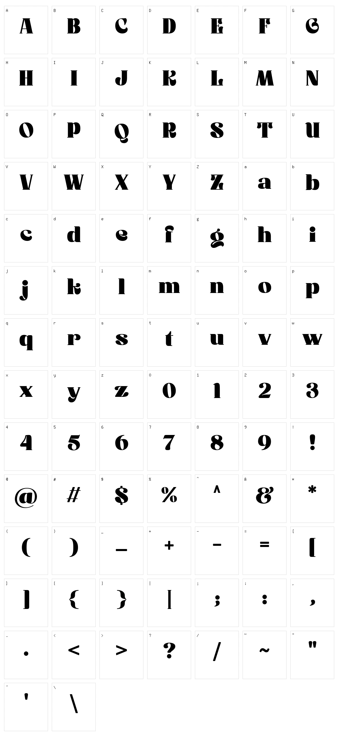 Rollik Character Set
