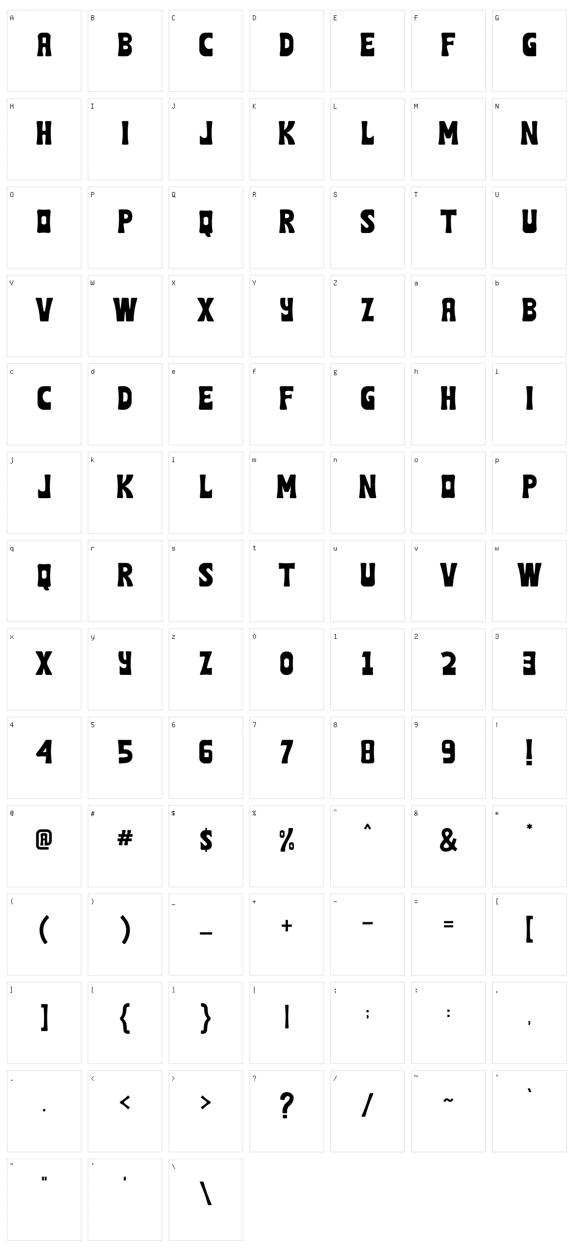 Roman Vibes Character Set