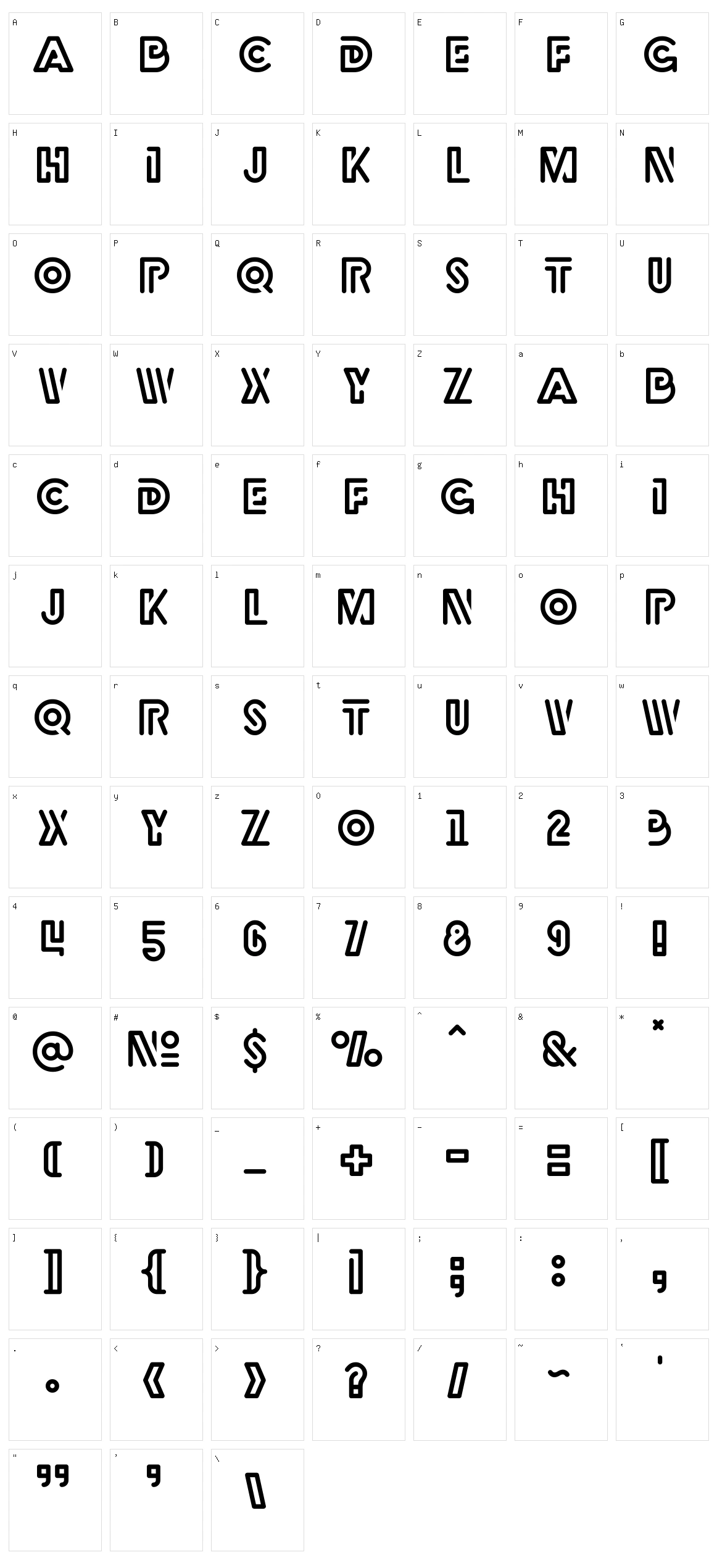 Rubber Character Set