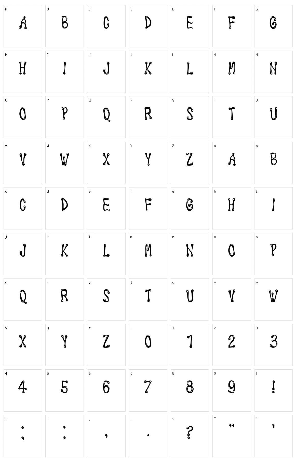 Saint Petersburg Character Set