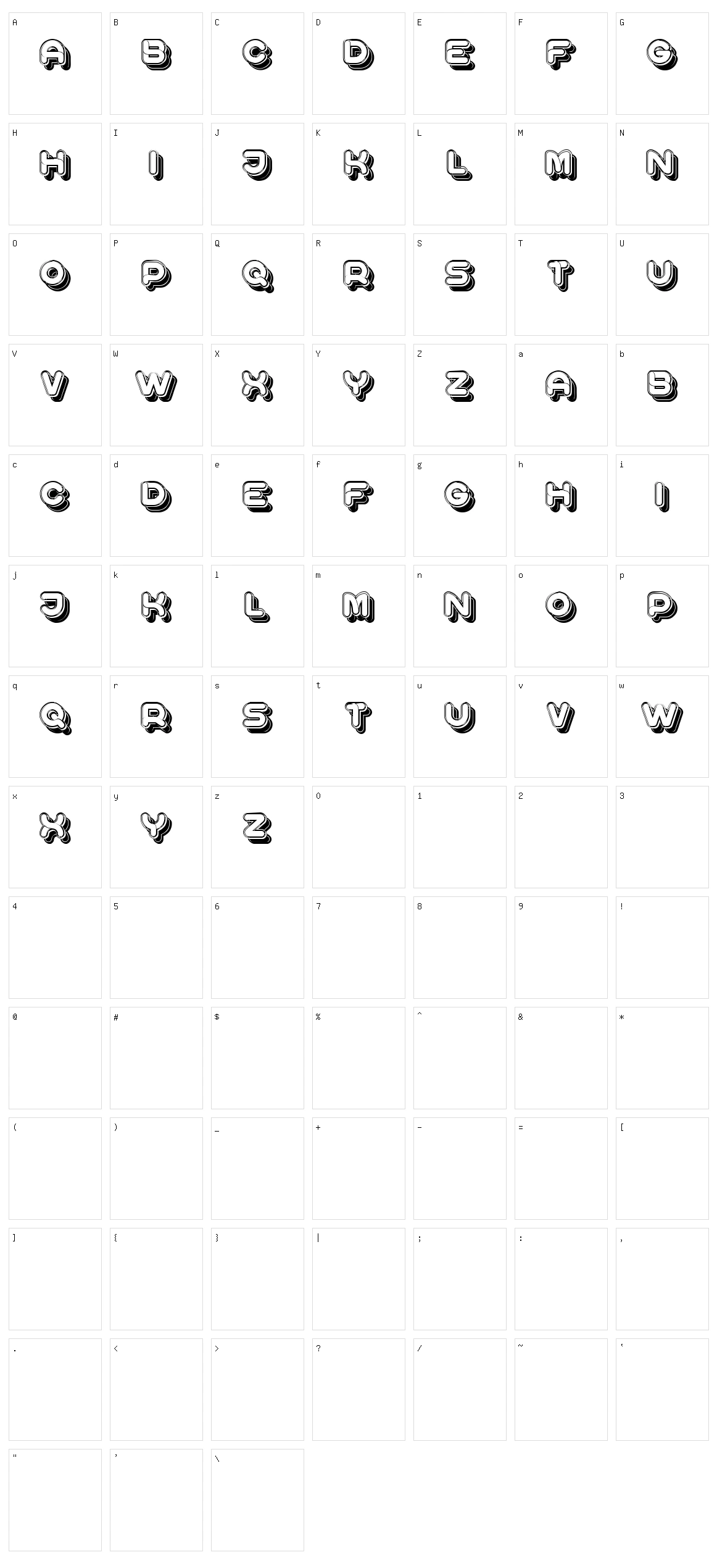 Samara Character Set