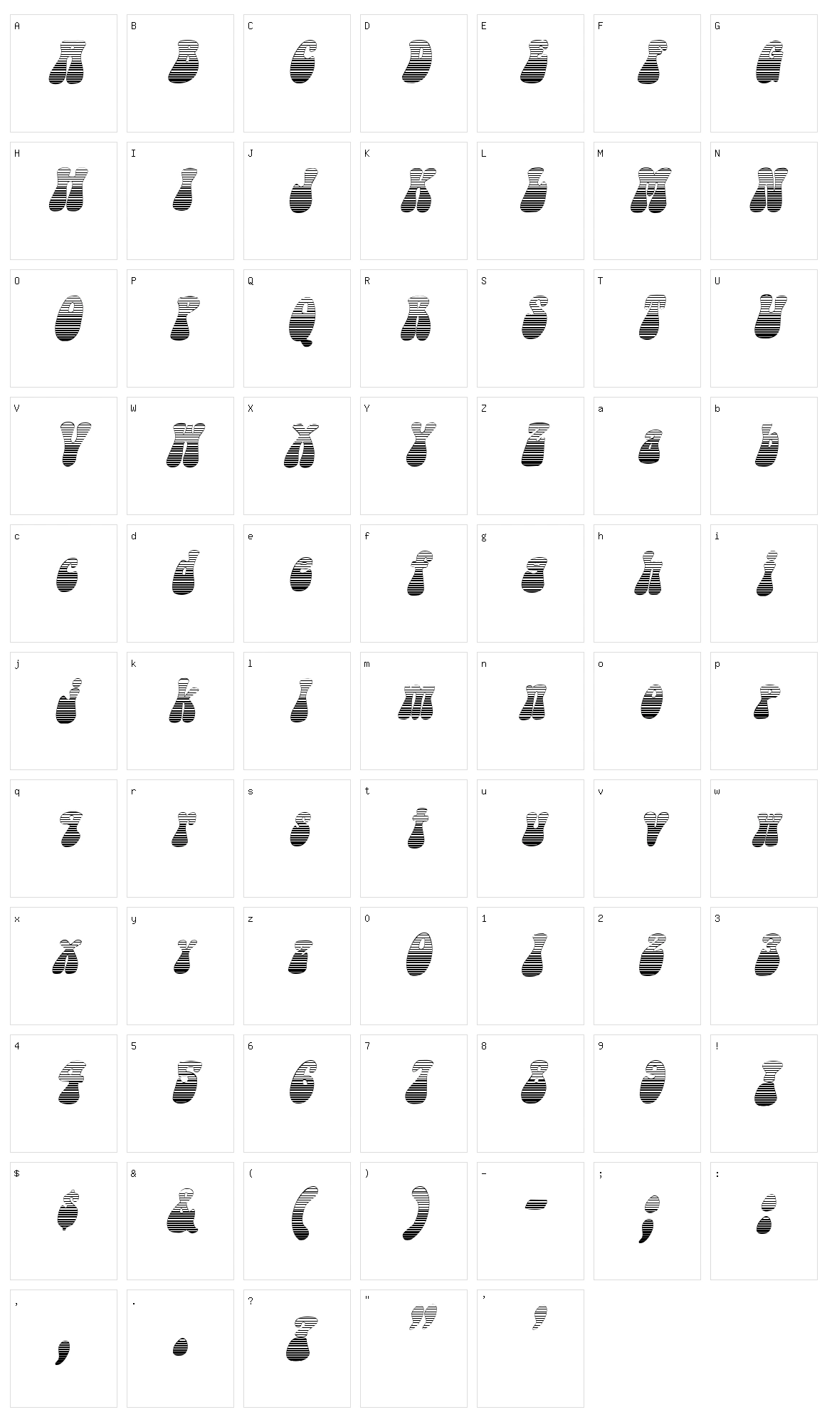 Sargoo Character Set