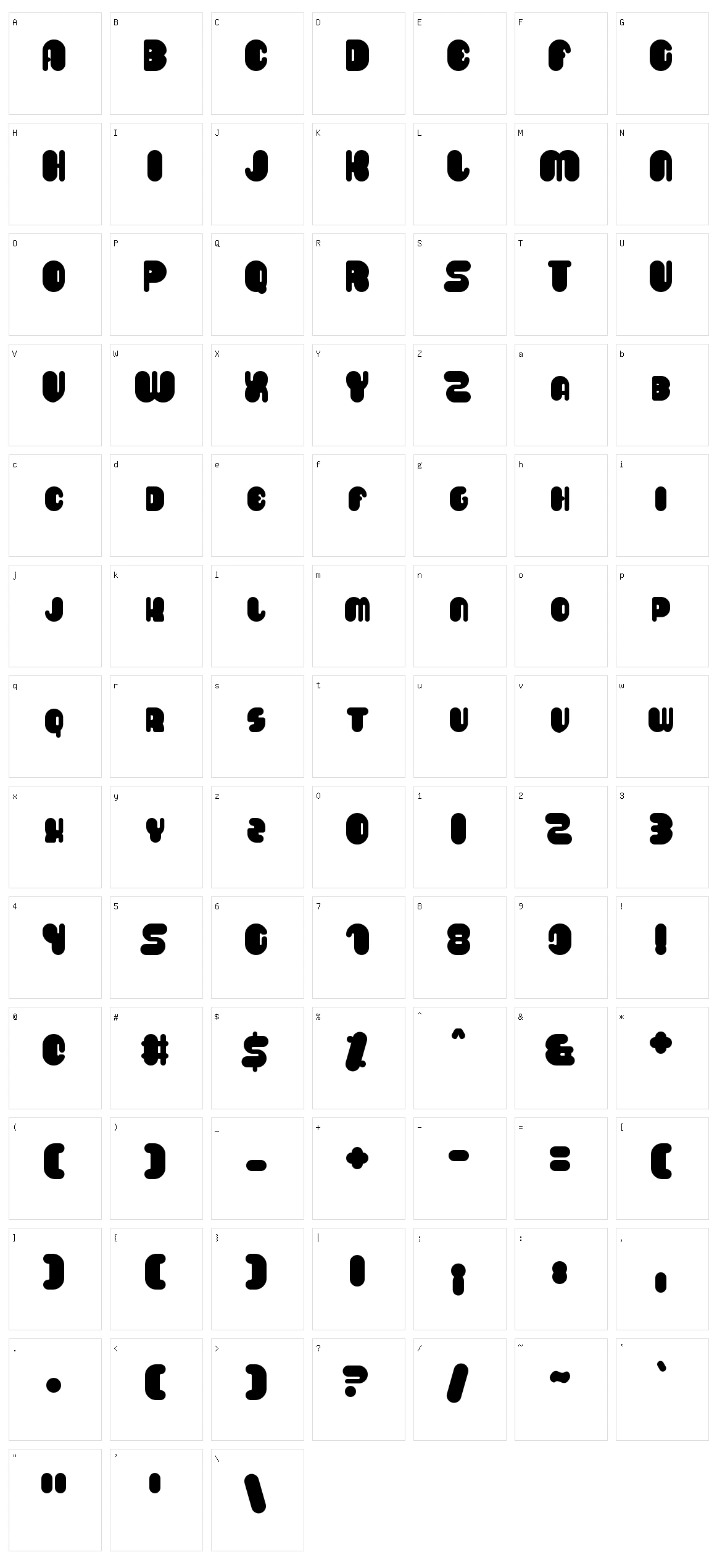 Saveloy Character Set