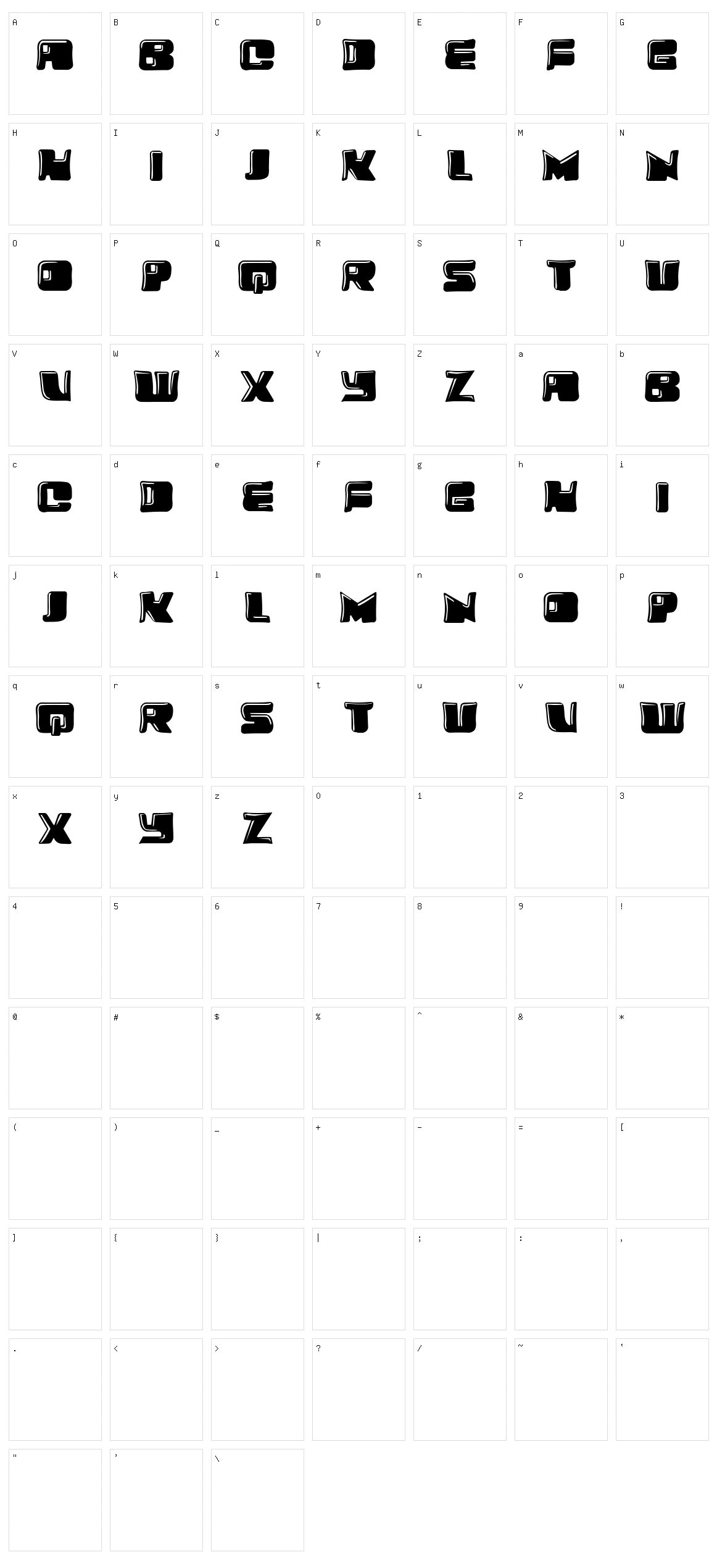 Shiny Windows Character Set