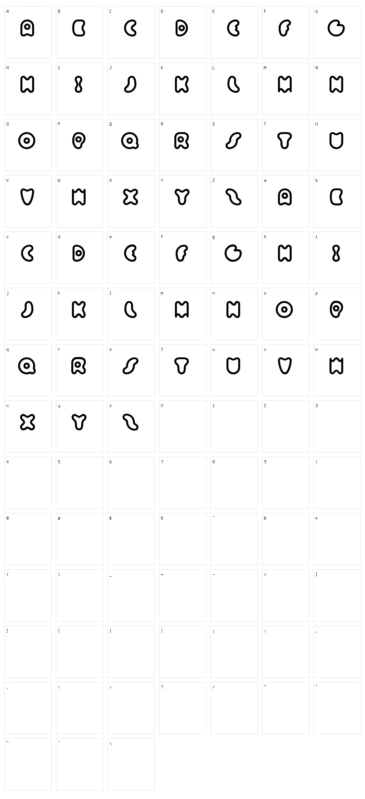 Sixty Queens Character Set