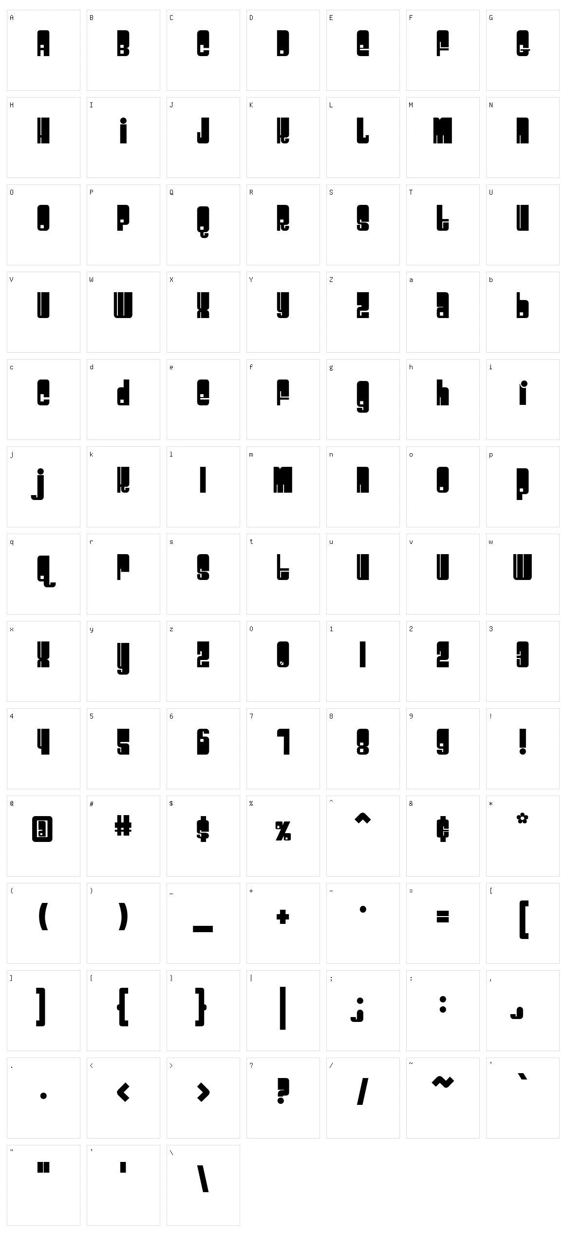 Space Beach Character Set