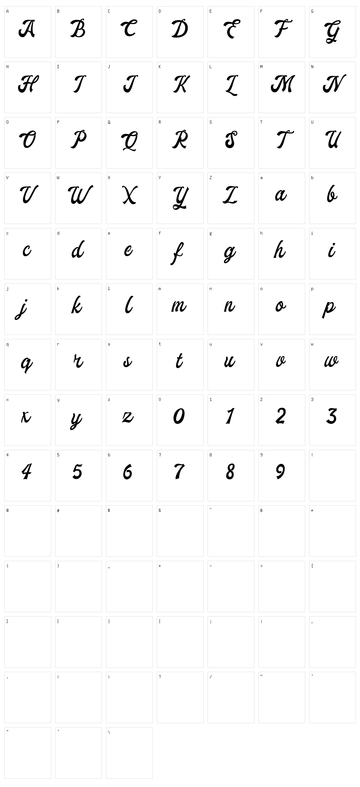 Ekshada Character Set