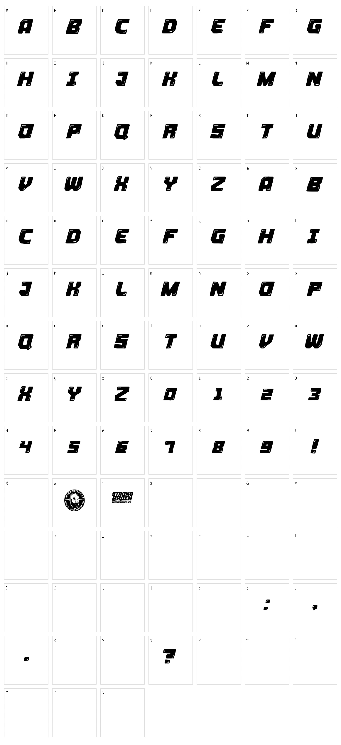 Strong Brain Character Set