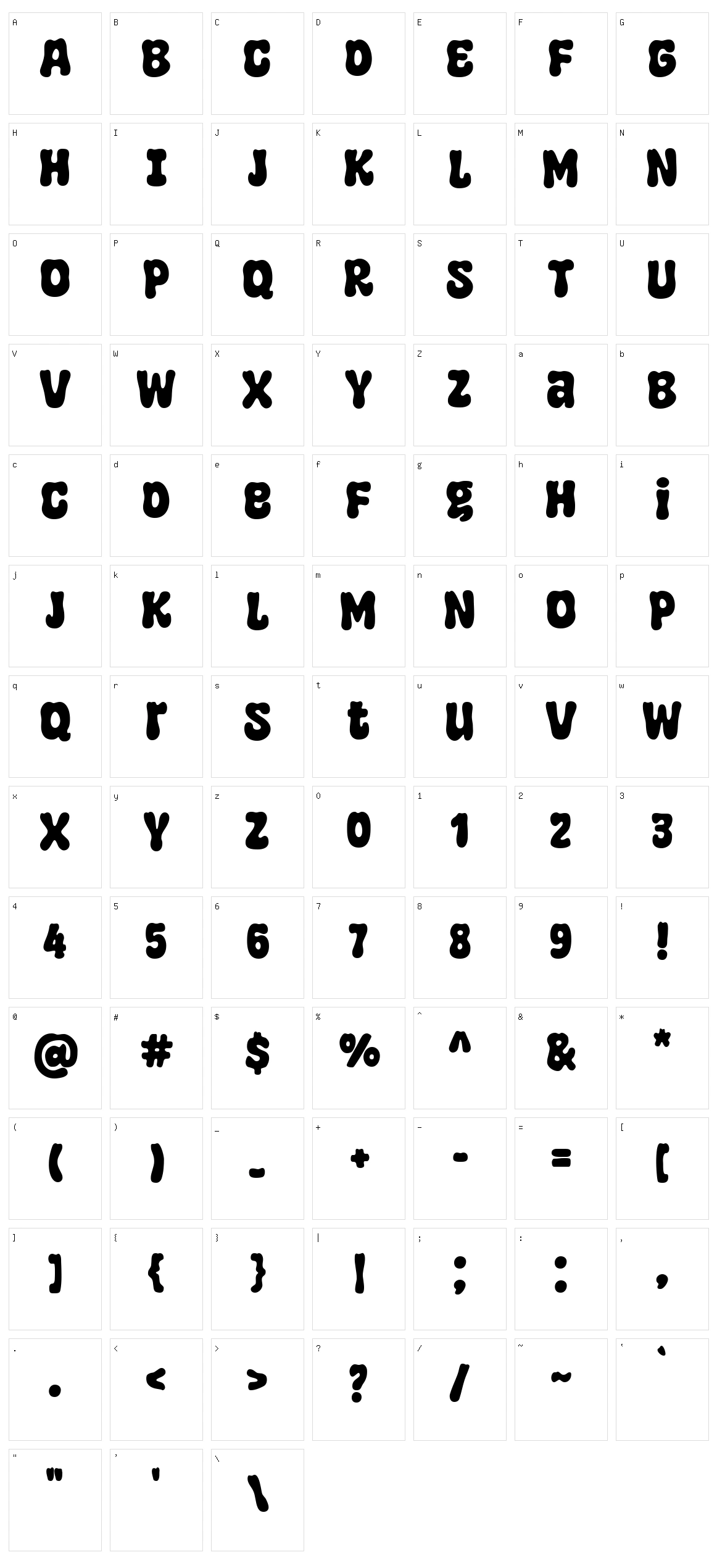 Super Fuggy Character Set