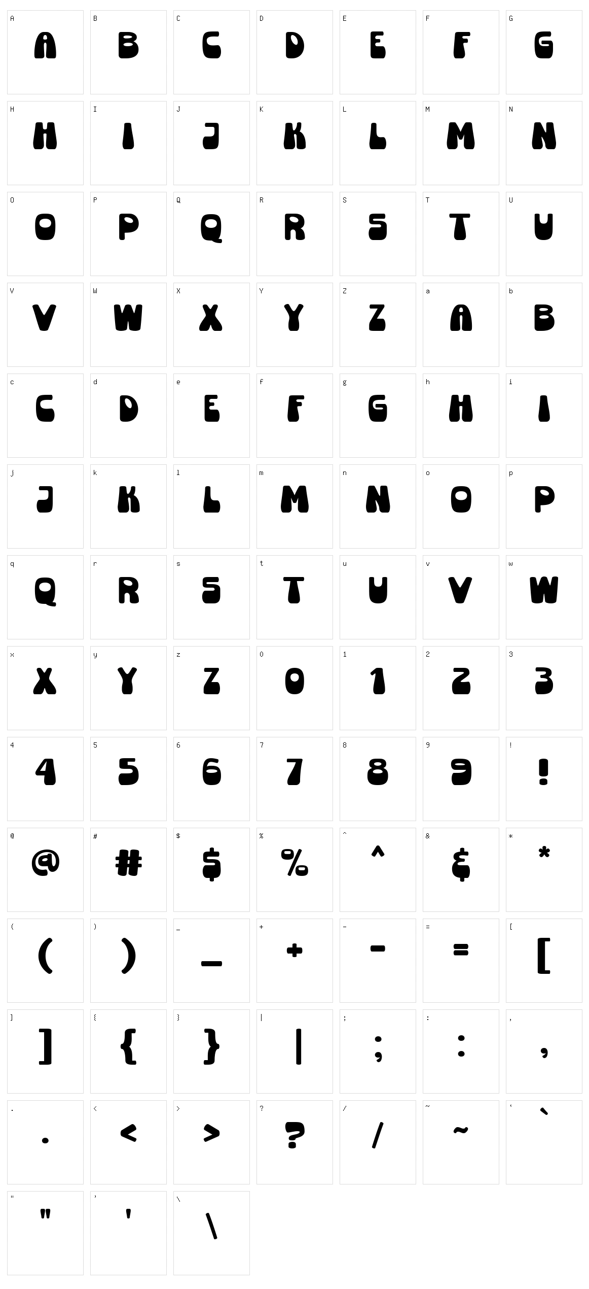 Super Rocky Character Set