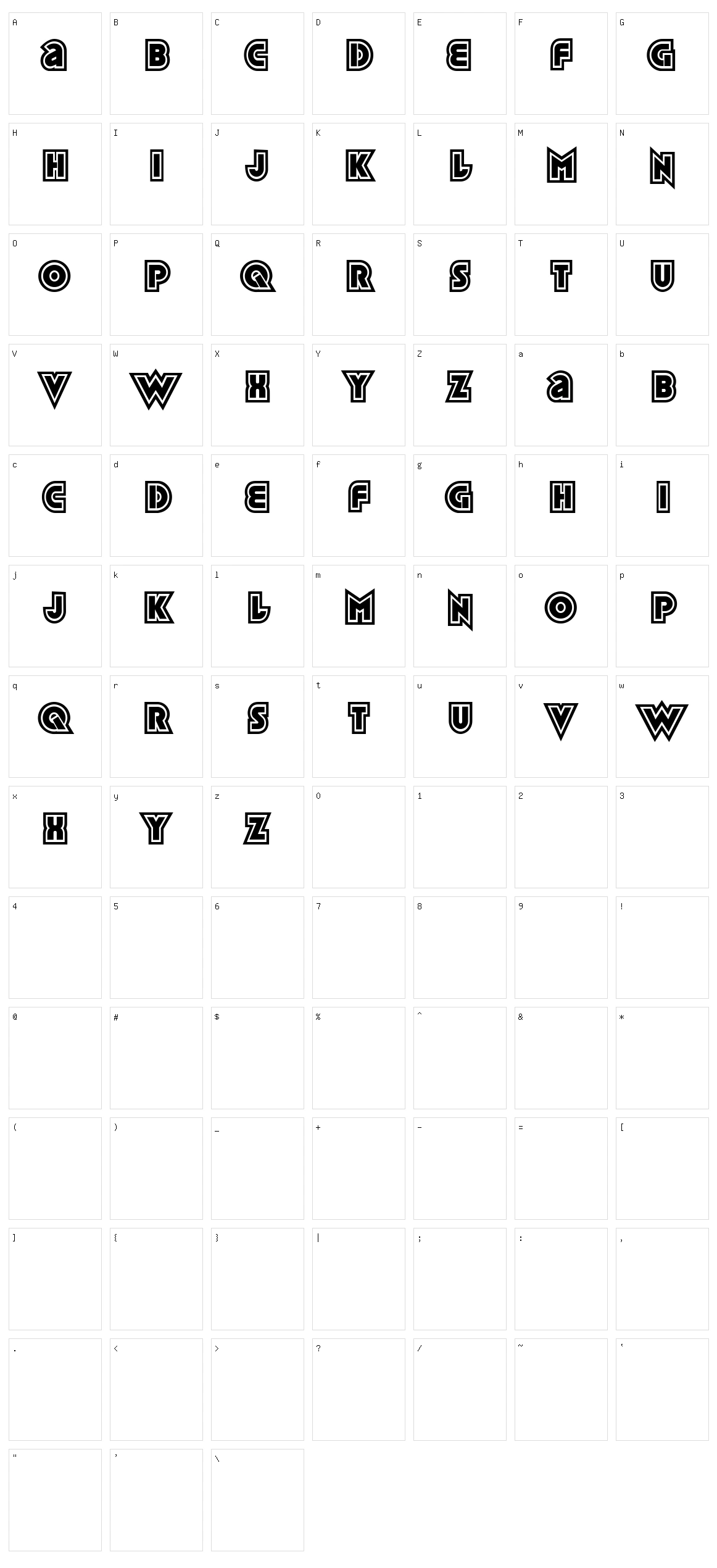 Superstar Character Set