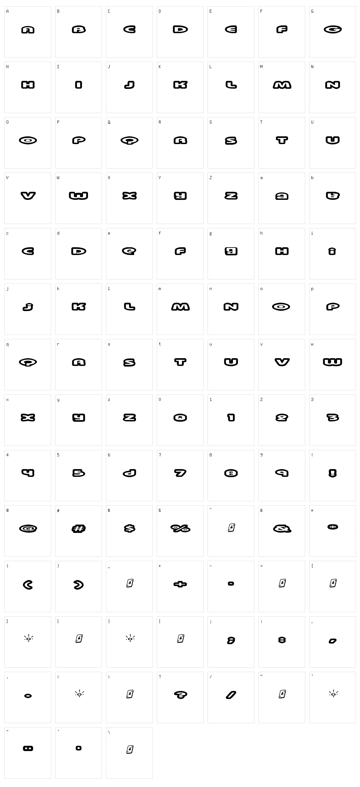 Swinkydad Character Set