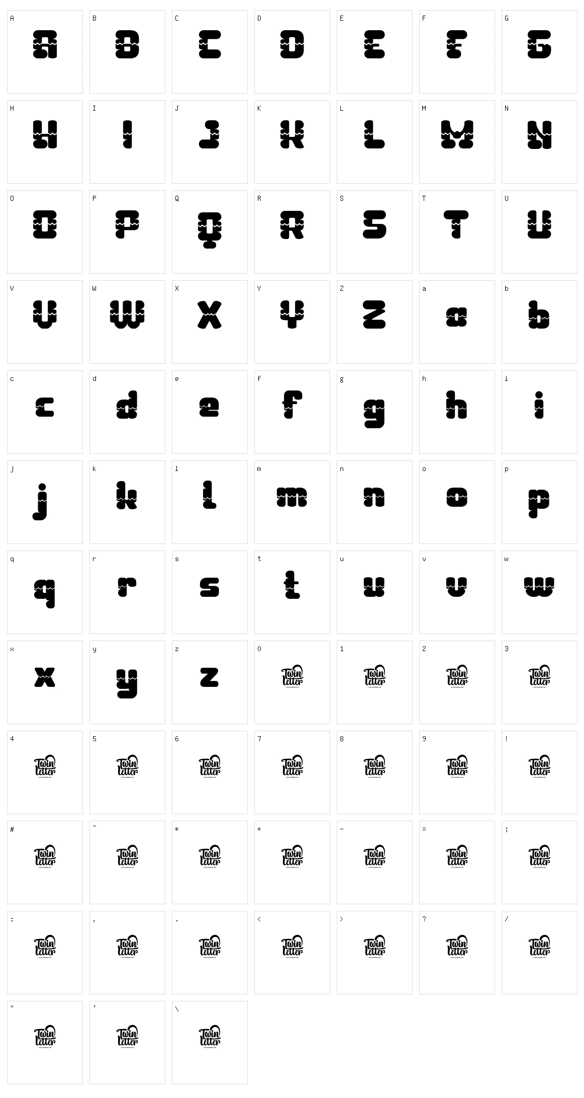 Taguro Character Set