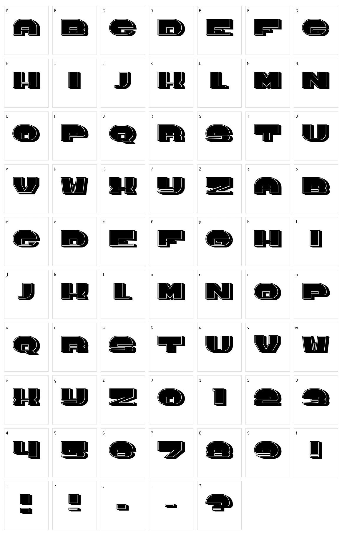 Thanks Character Set