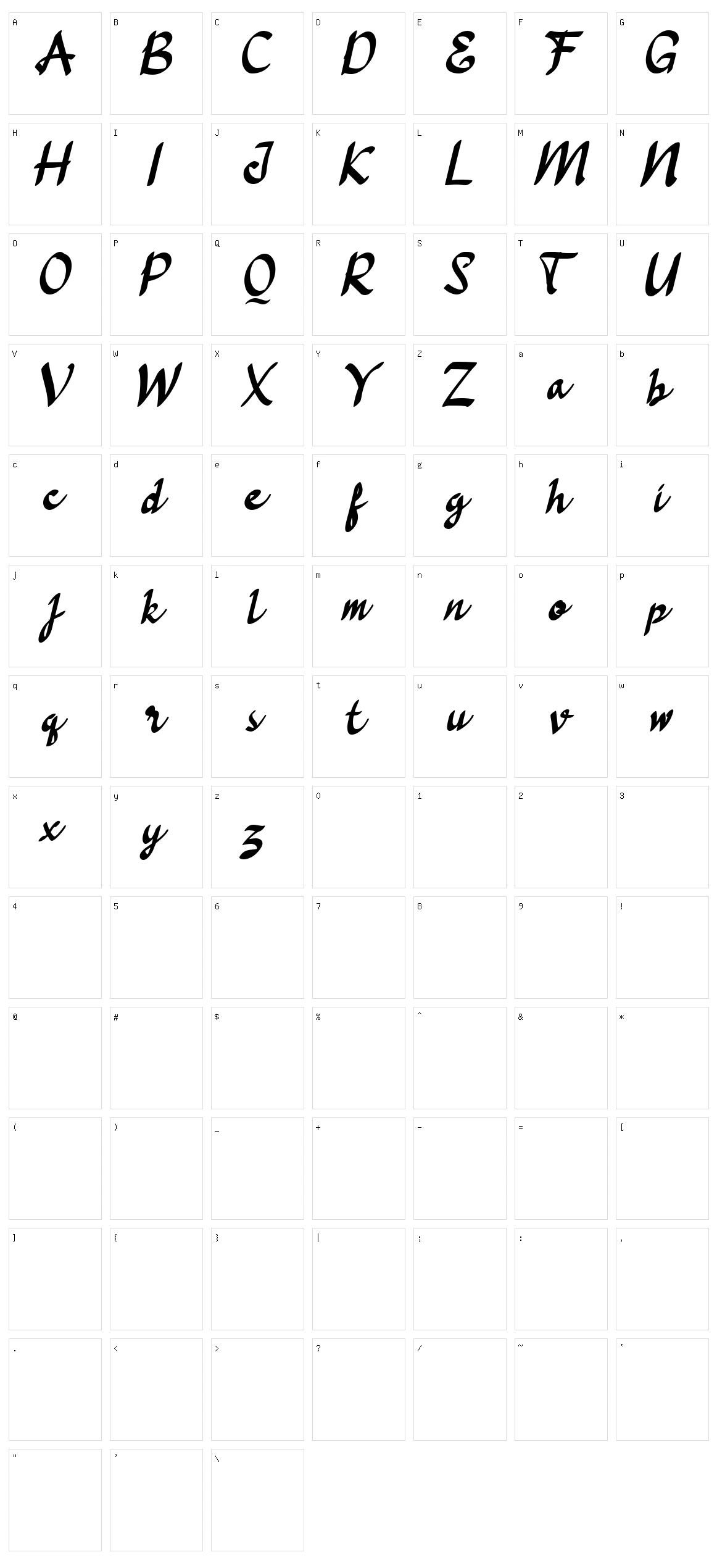 Lockanantta Character Set