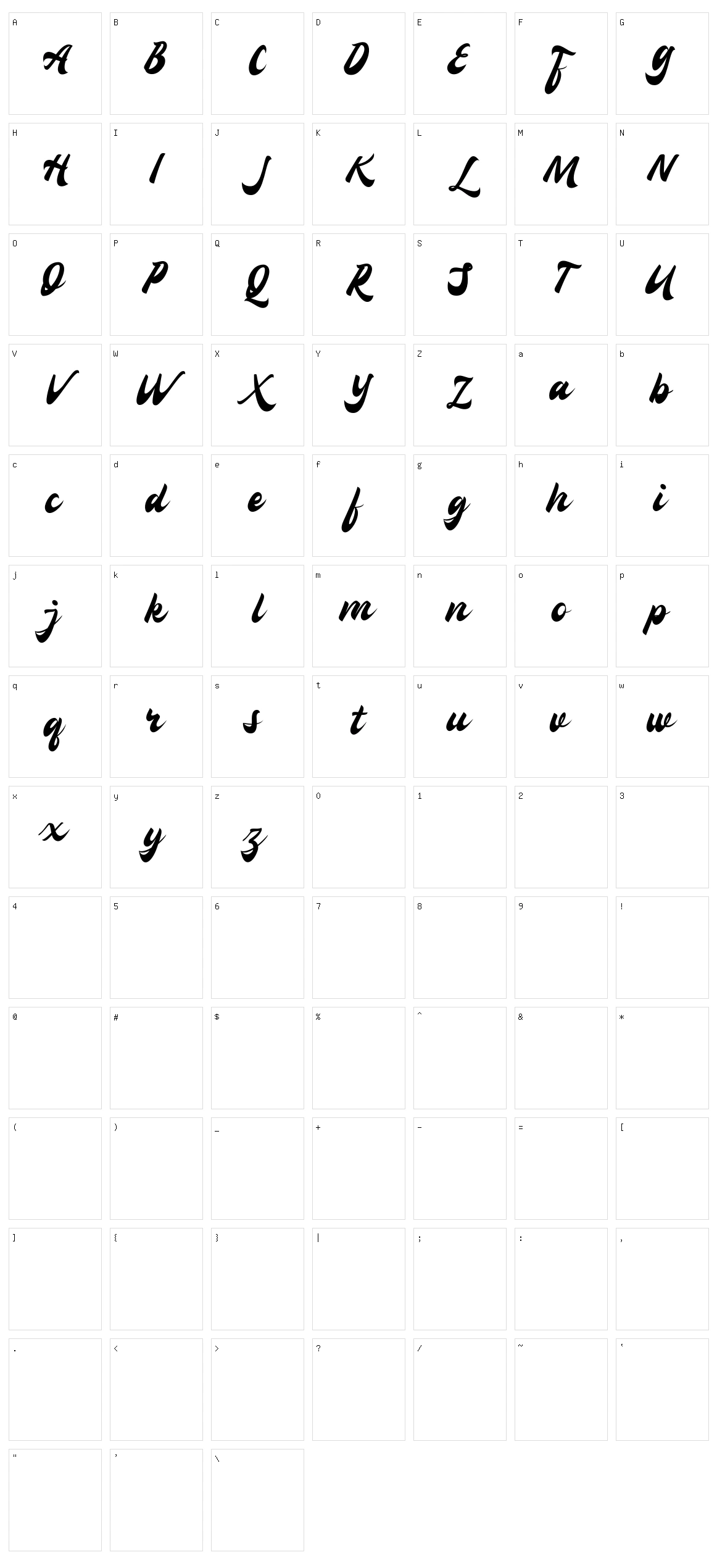 Confinental Character Set