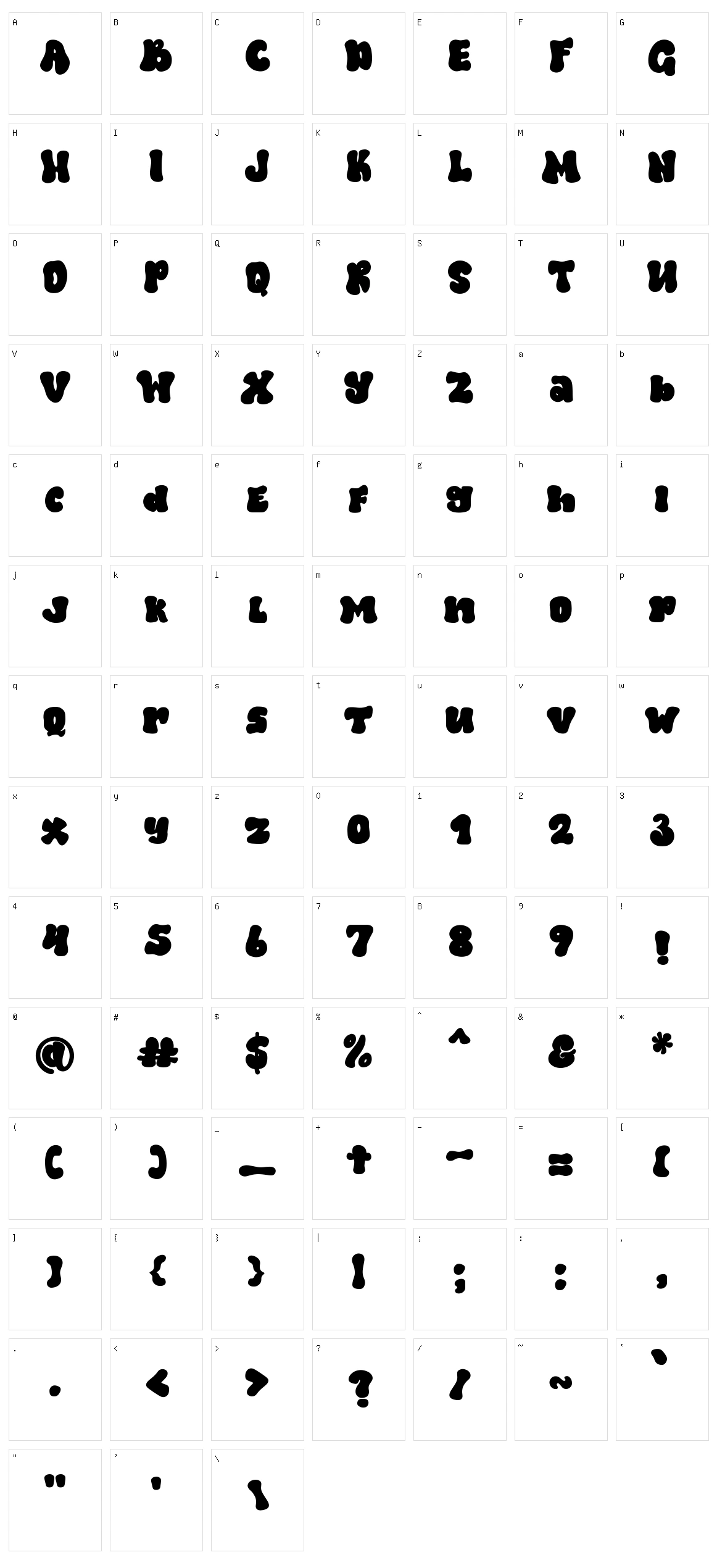 Tums Basic Character Set