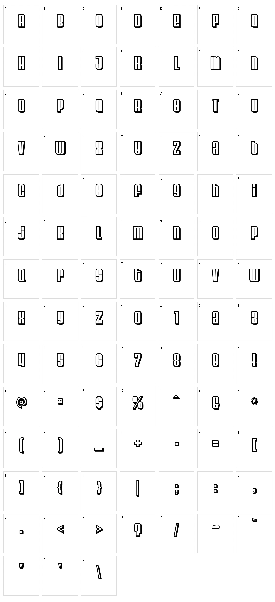 Velvenda Character Set