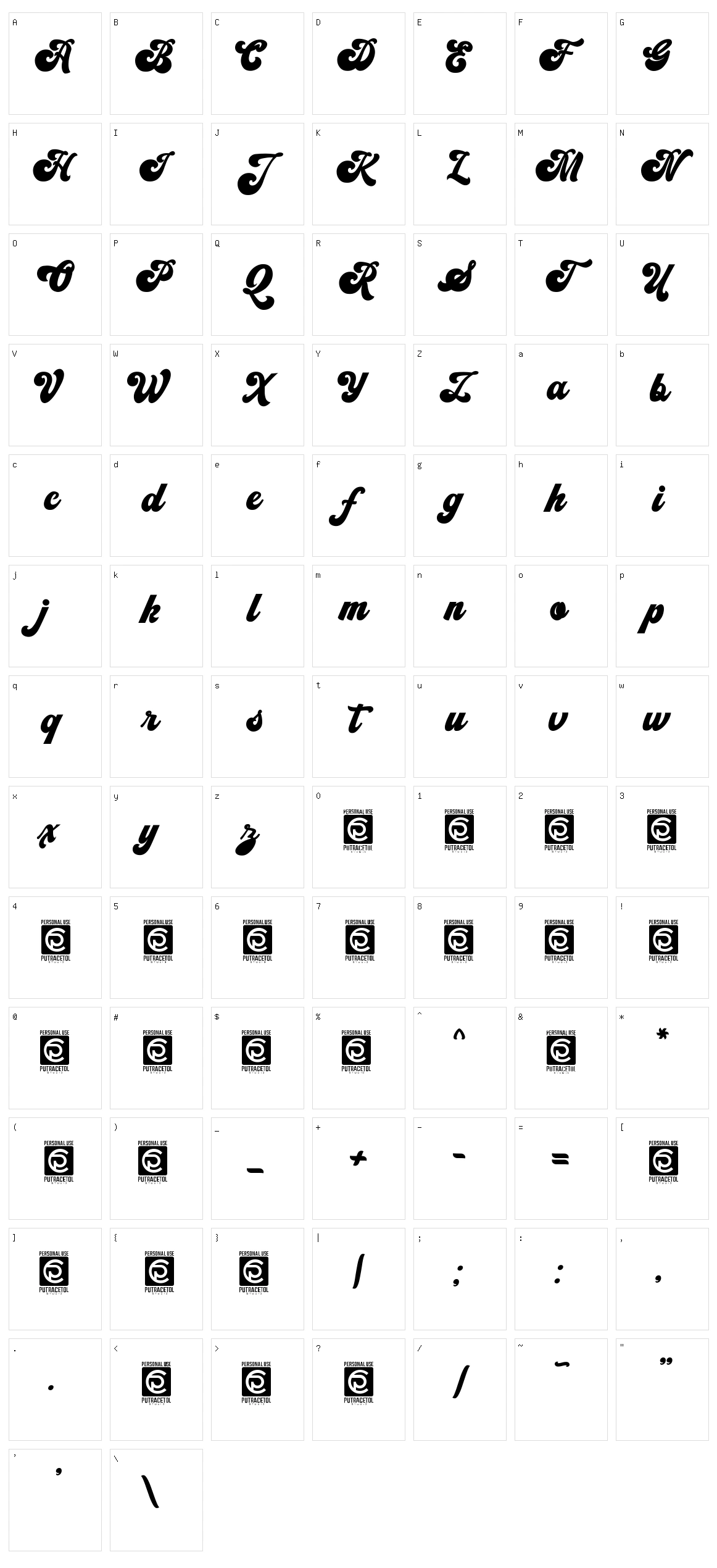 Vintage King Character Set