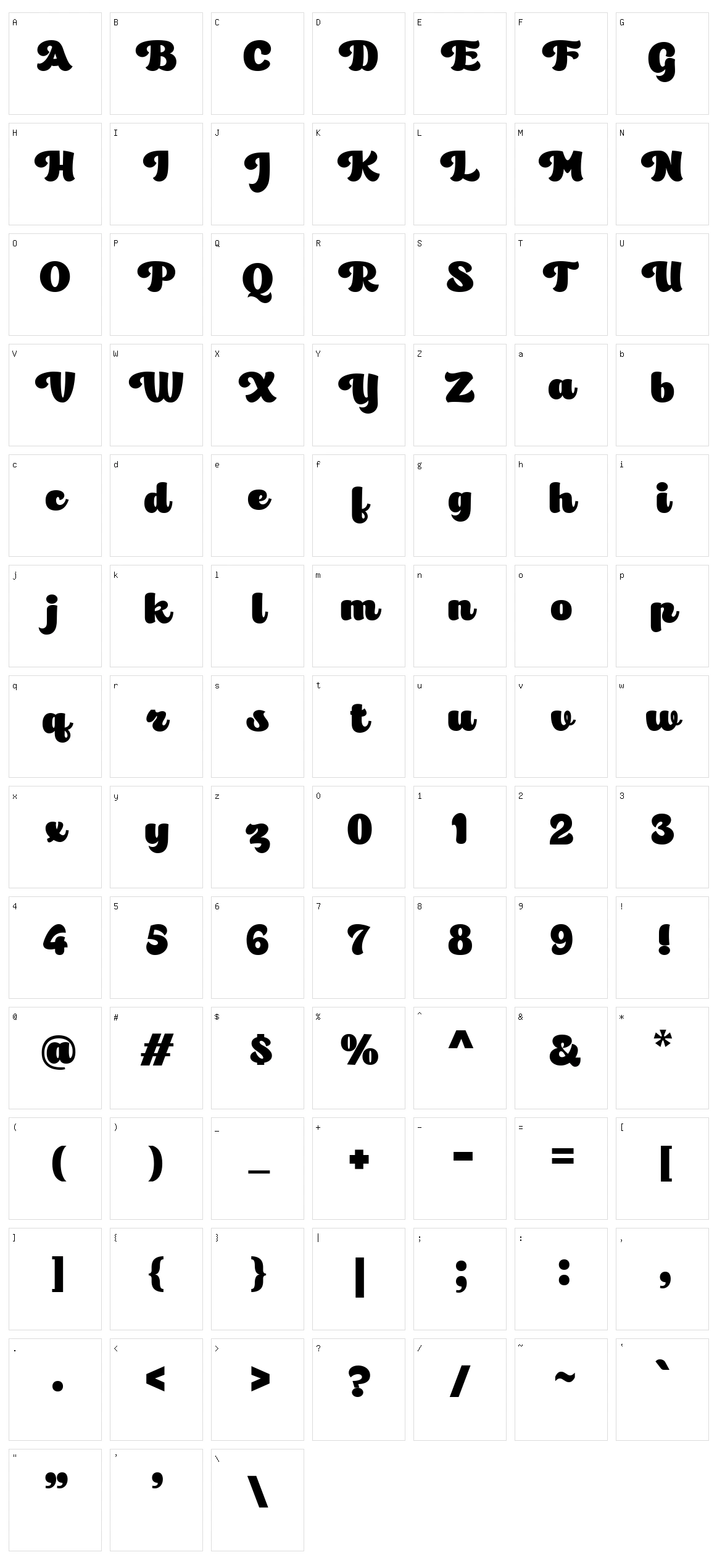 Well Cake Character Set