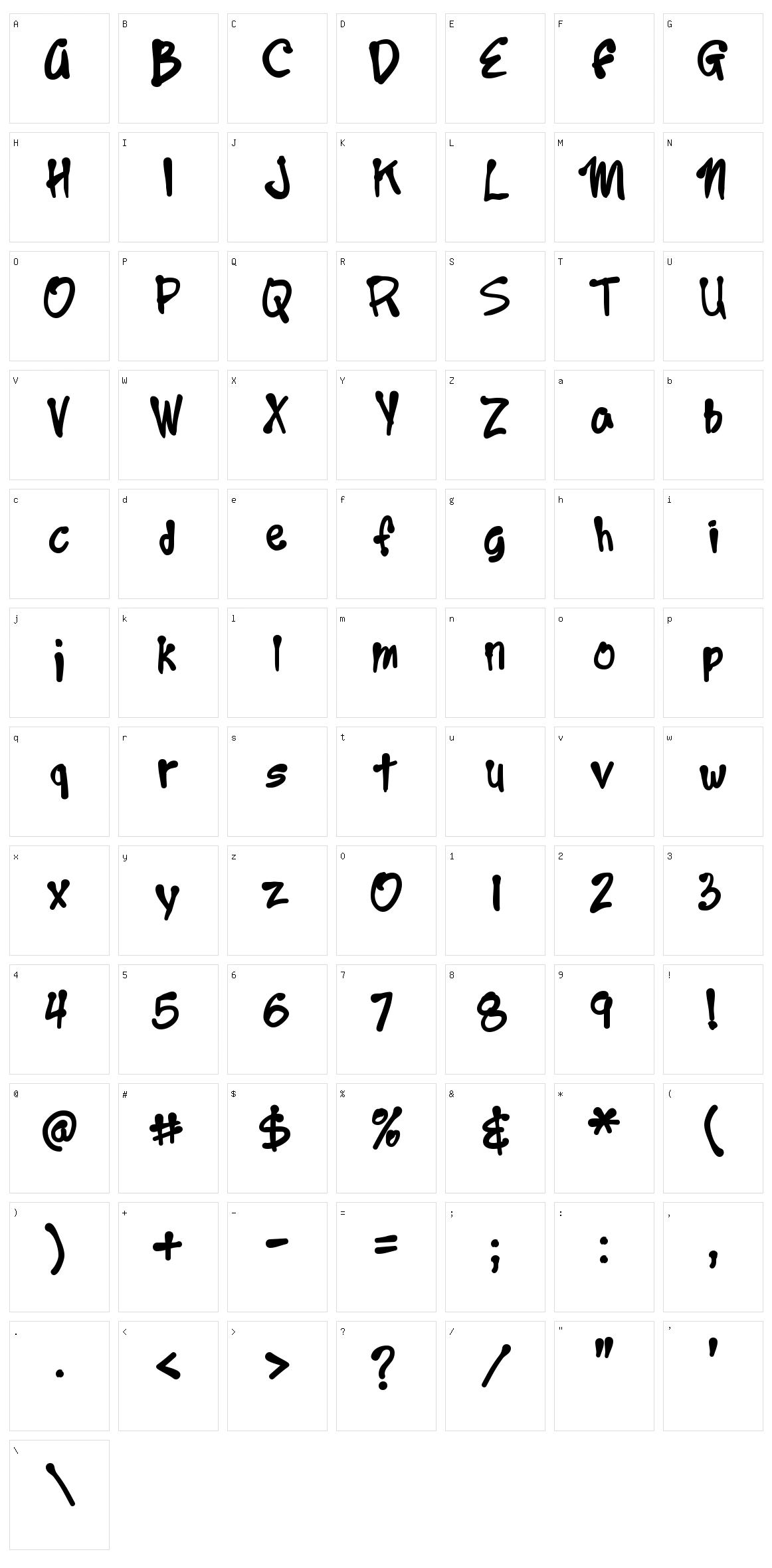 Year 2000 Boogie Character Set